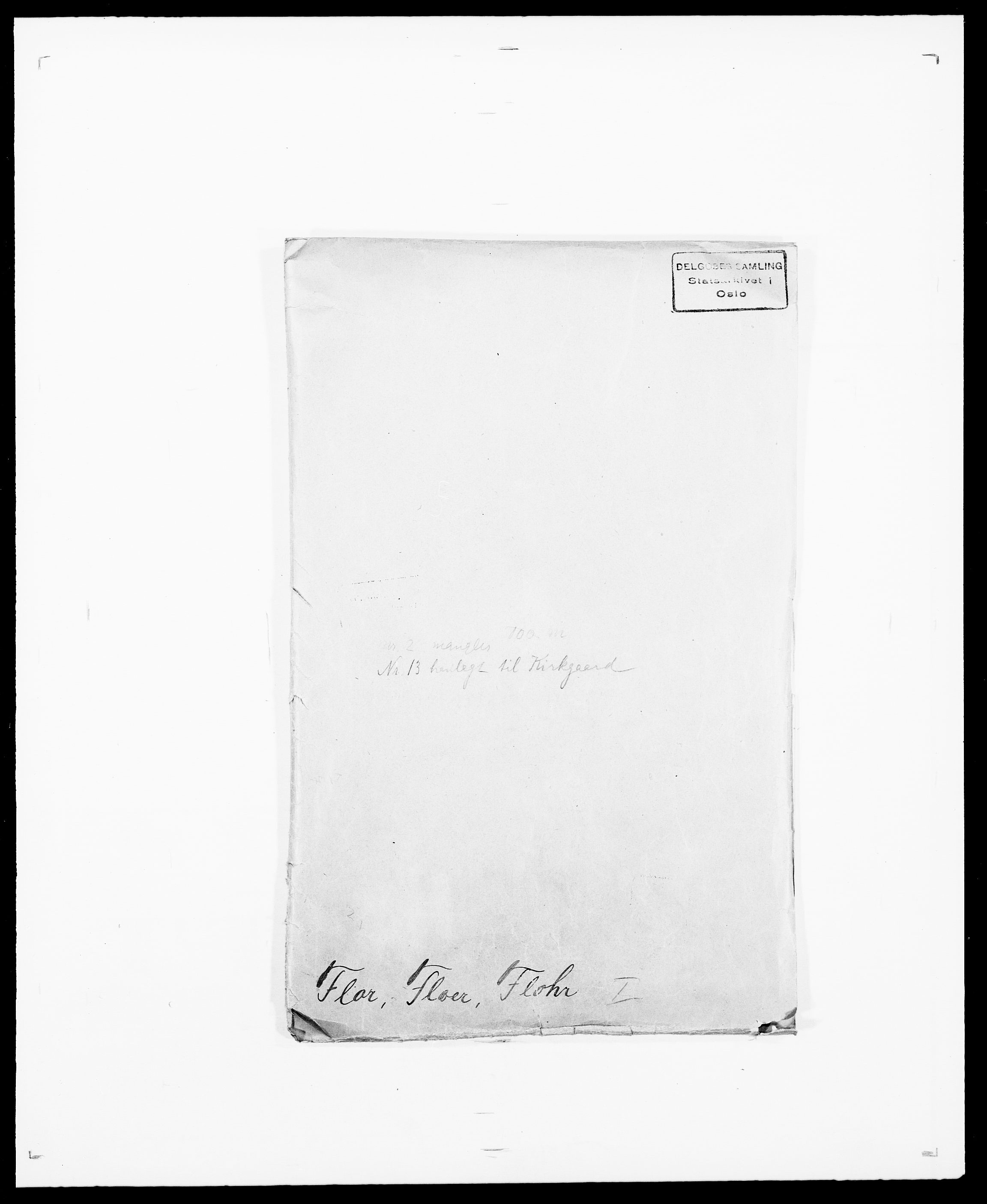 Delgobe, Charles Antoine - samling, AV/SAO-PAO-0038/D/Da/L0012: Flor, Floer, Flohr - Fritzner, p. 1