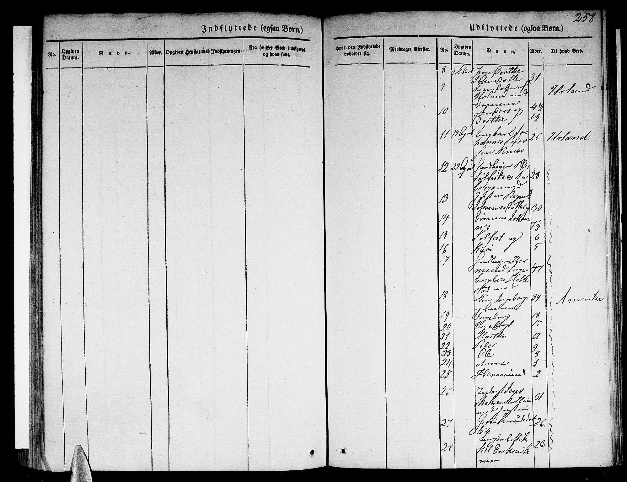 Sogndal sokneprestembete, AV/SAB-A-81301/H/Haa/Haaa/L0011: Parish register (official) no. A 11, 1839-1847, p. 258