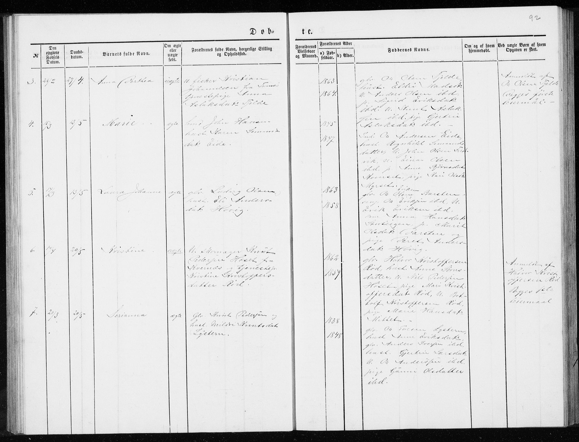 Ministerialprotokoller, klokkerbøker og fødselsregistre - Møre og Romsdal, AV/SAT-A-1454/551/L0631: Parish register (copy) no. 551C03, 1886-1894, p. 92