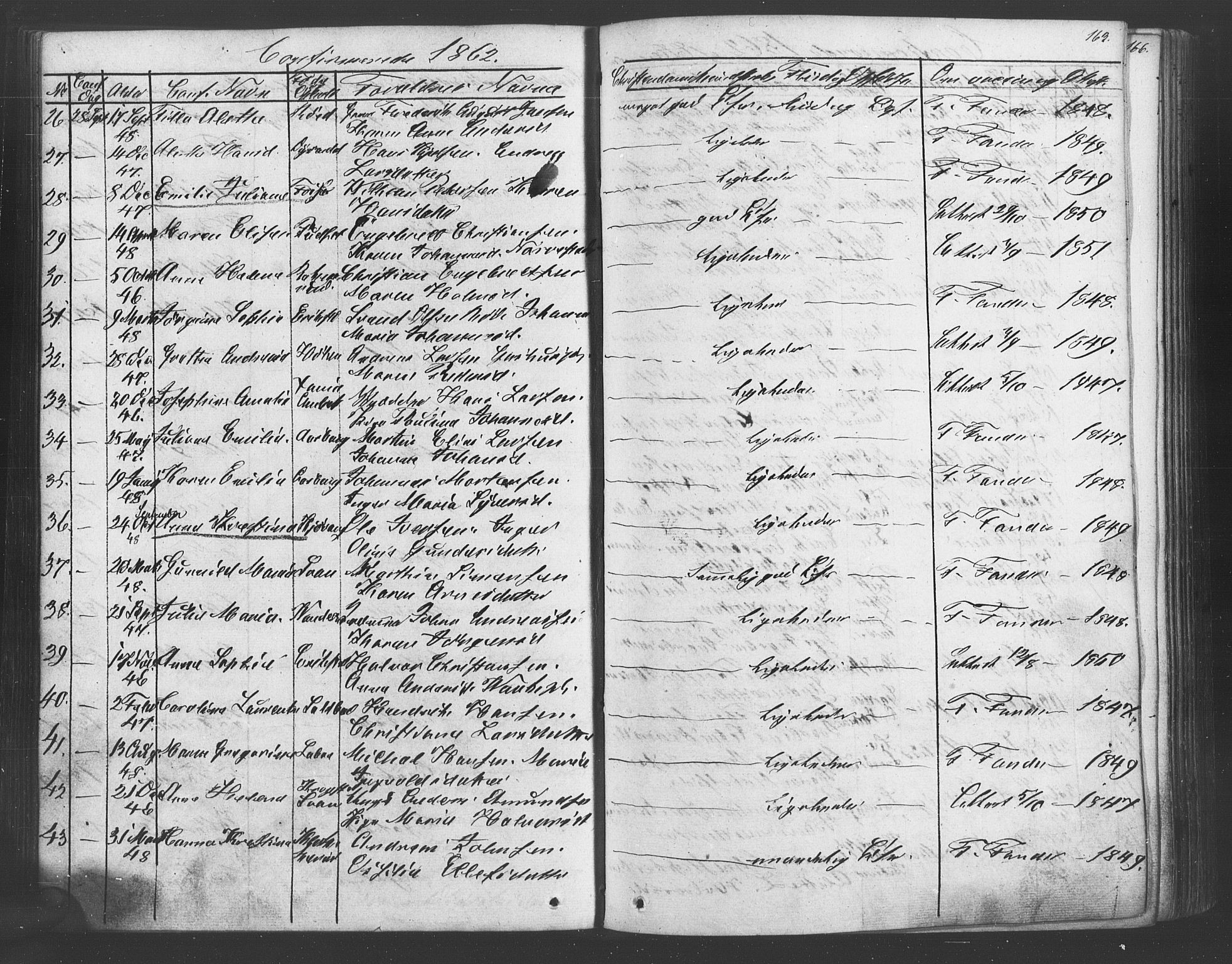 Vestby prestekontor Kirkebøker, SAO/A-10893/F/Fa/L0007: Parish register (official) no. I 7, 1850-1862, p. 163