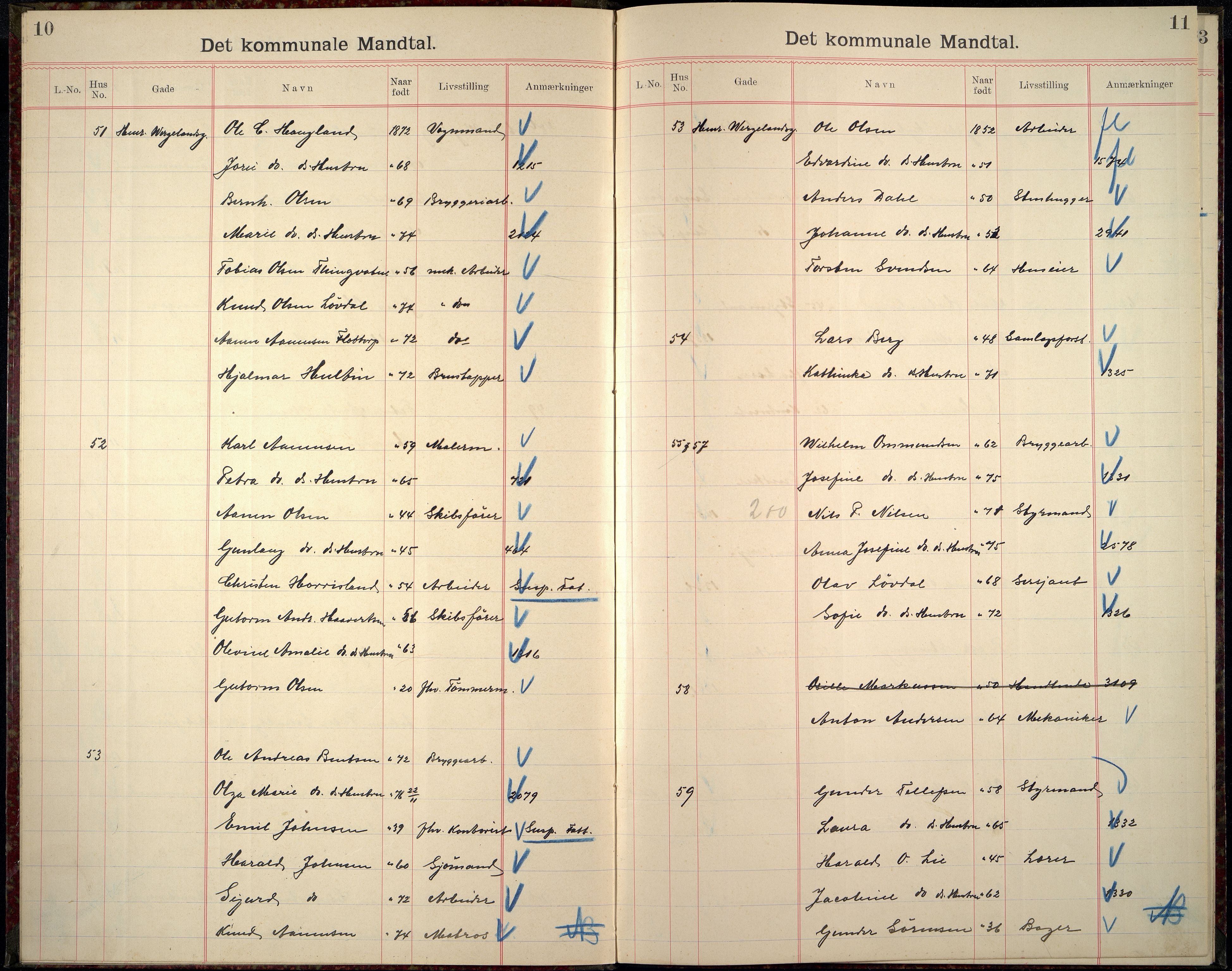 Kristiansand By - Valgstyret, ARKSOR/1001KG110/Fb/L0022: Det kommunale manntall III a, 1901