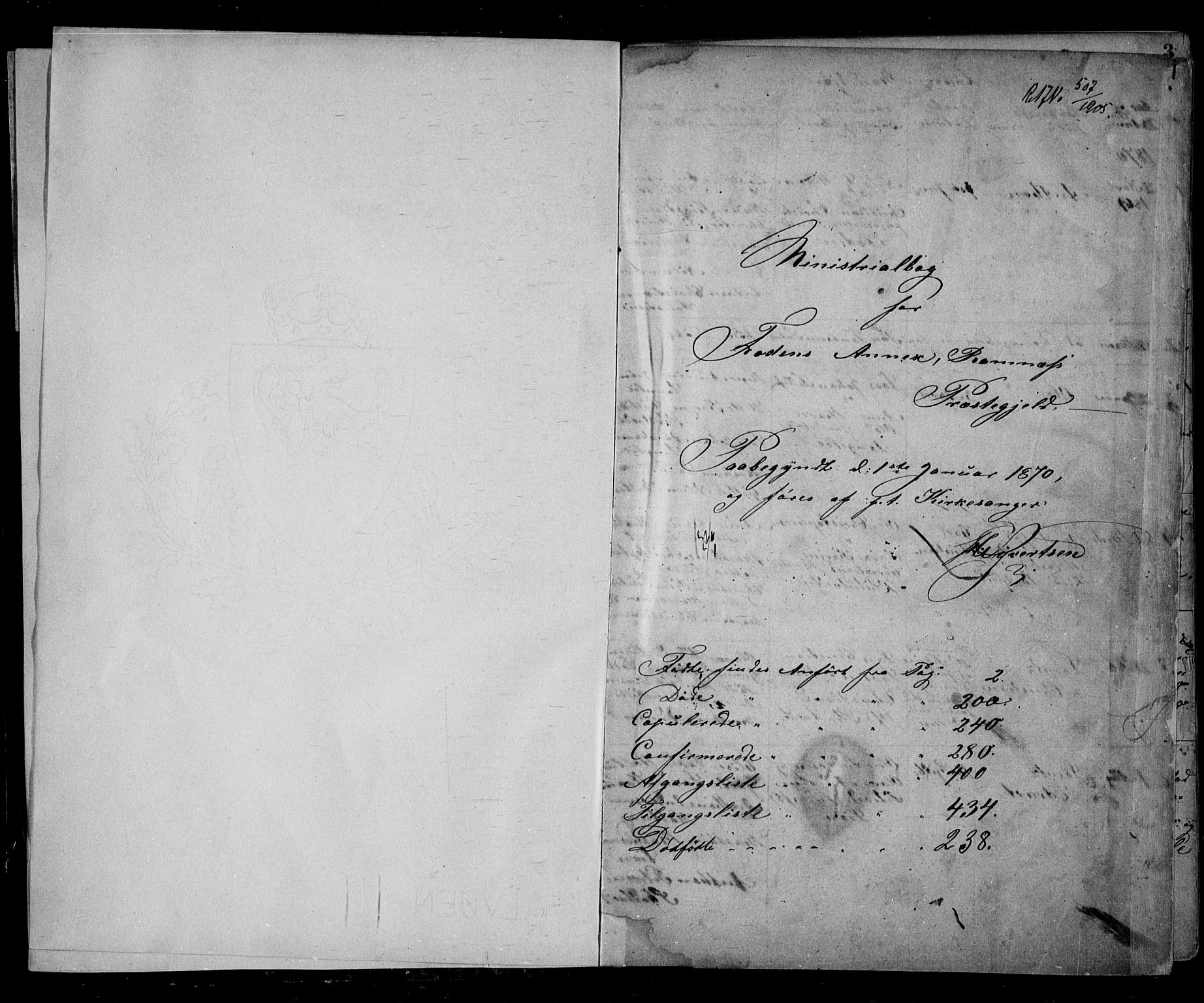 Ramnes kirkebøker, AV/SAKO-A-314/G/Gb/L0001: Parish register (copy) no. II 1, 1869-1904, p. 0-1