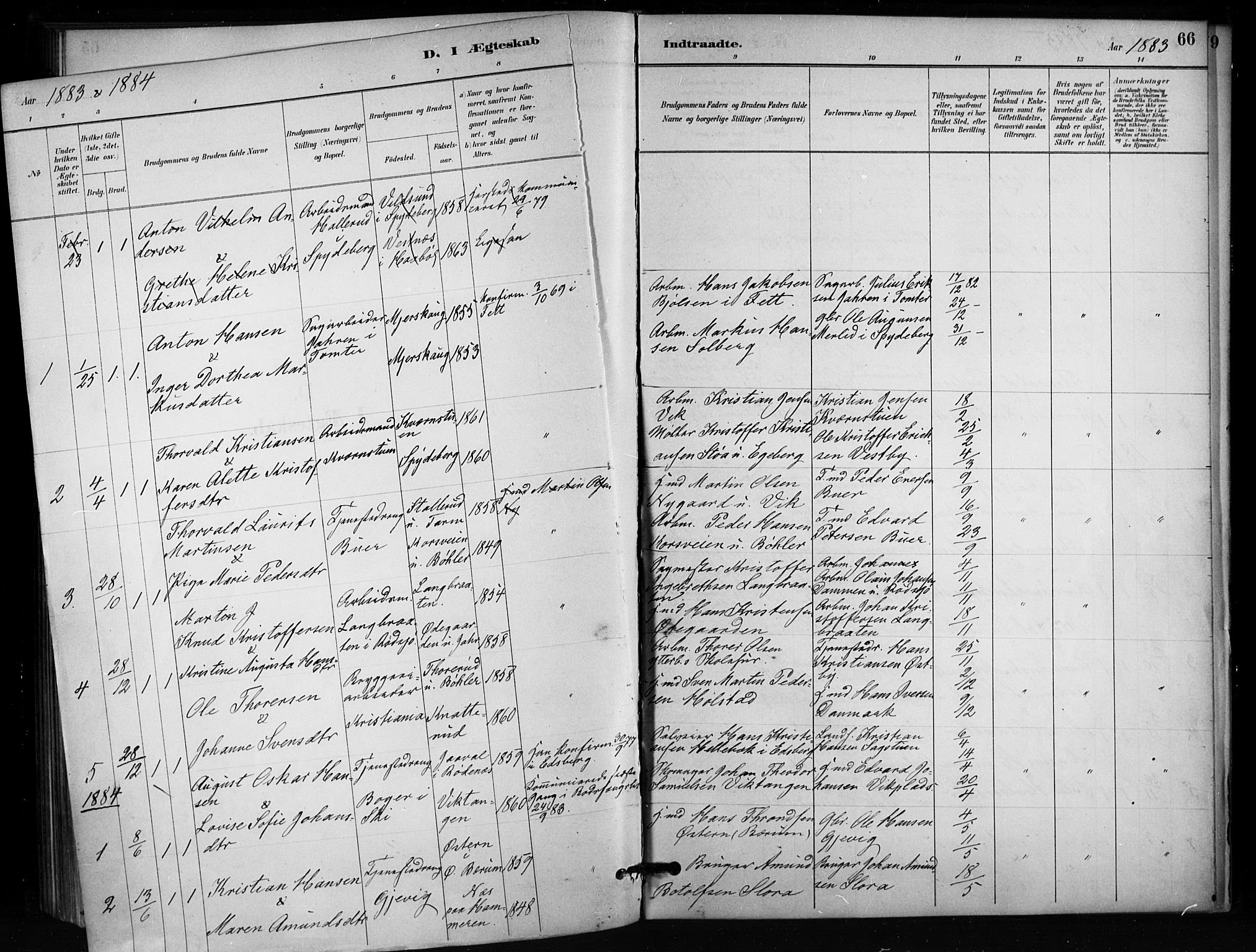 Enebakk prestekontor Kirkebøker, SAO/A-10171c/F/Fb/L0001: Parish register (official) no. II 1, 1877-1902, p. 66