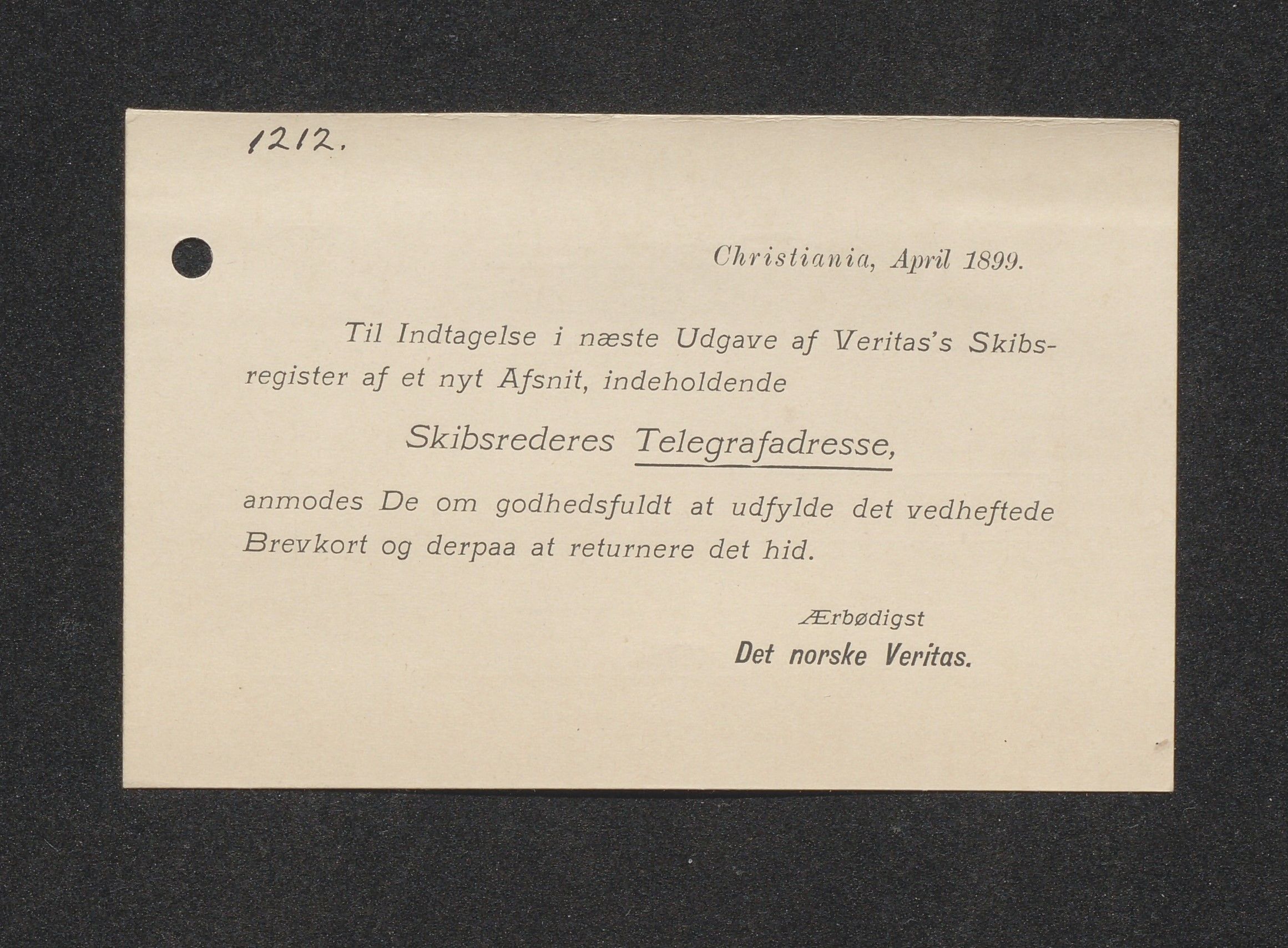 O. Terjesens rederi, AAKS/PA-2525/E/E01/L0005: Korrespondanse, 1898-1899