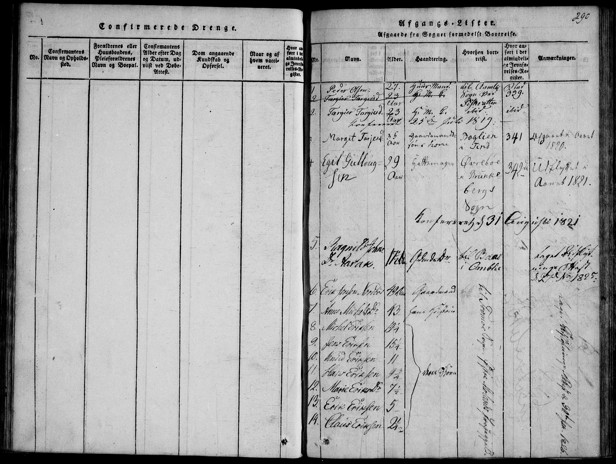 Nissedal kirkebøker, AV/SAKO-A-288/F/Fb/L0001: Parish register (official) no. II 1, 1814-1845, p. 290