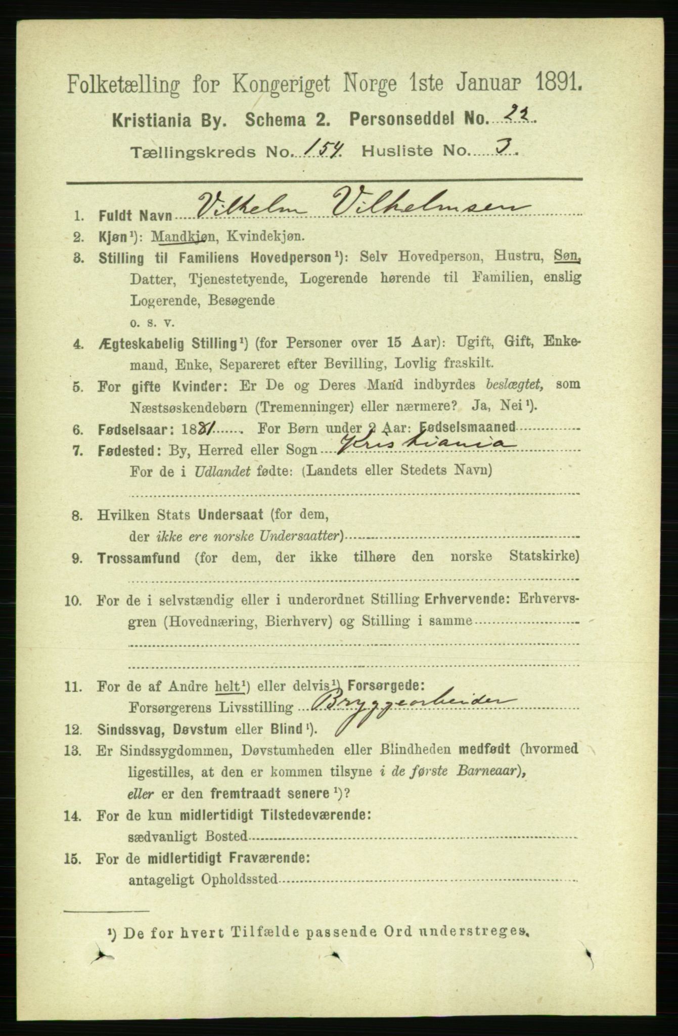 RA, 1891 census for 0301 Kristiania, 1891, p. 87494