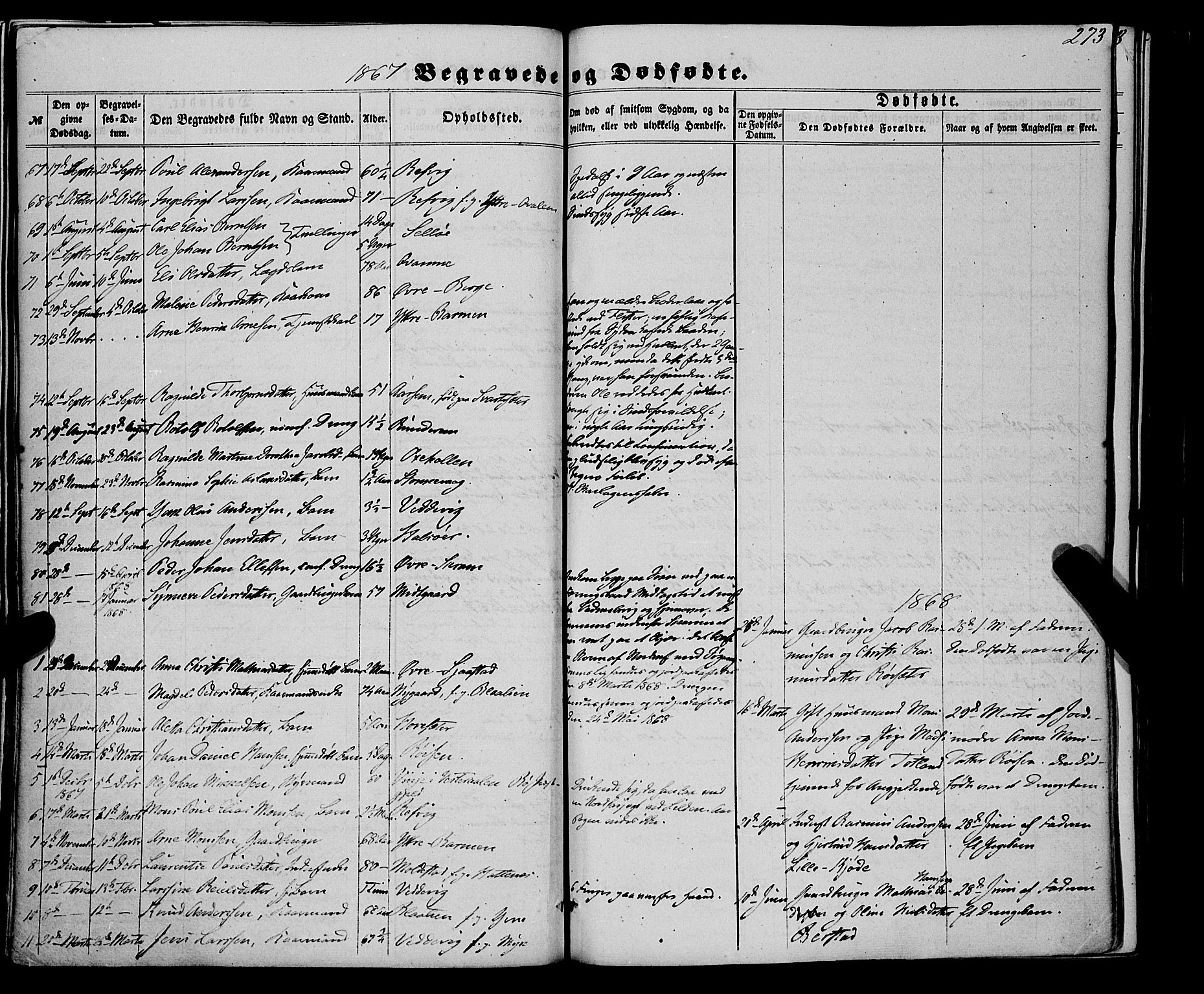 Selje sokneprestembete, AV/SAB-A-99938/H/Ha/Haa/Haaa: Parish register (official) no. A 11, 1858-1870, p. 273