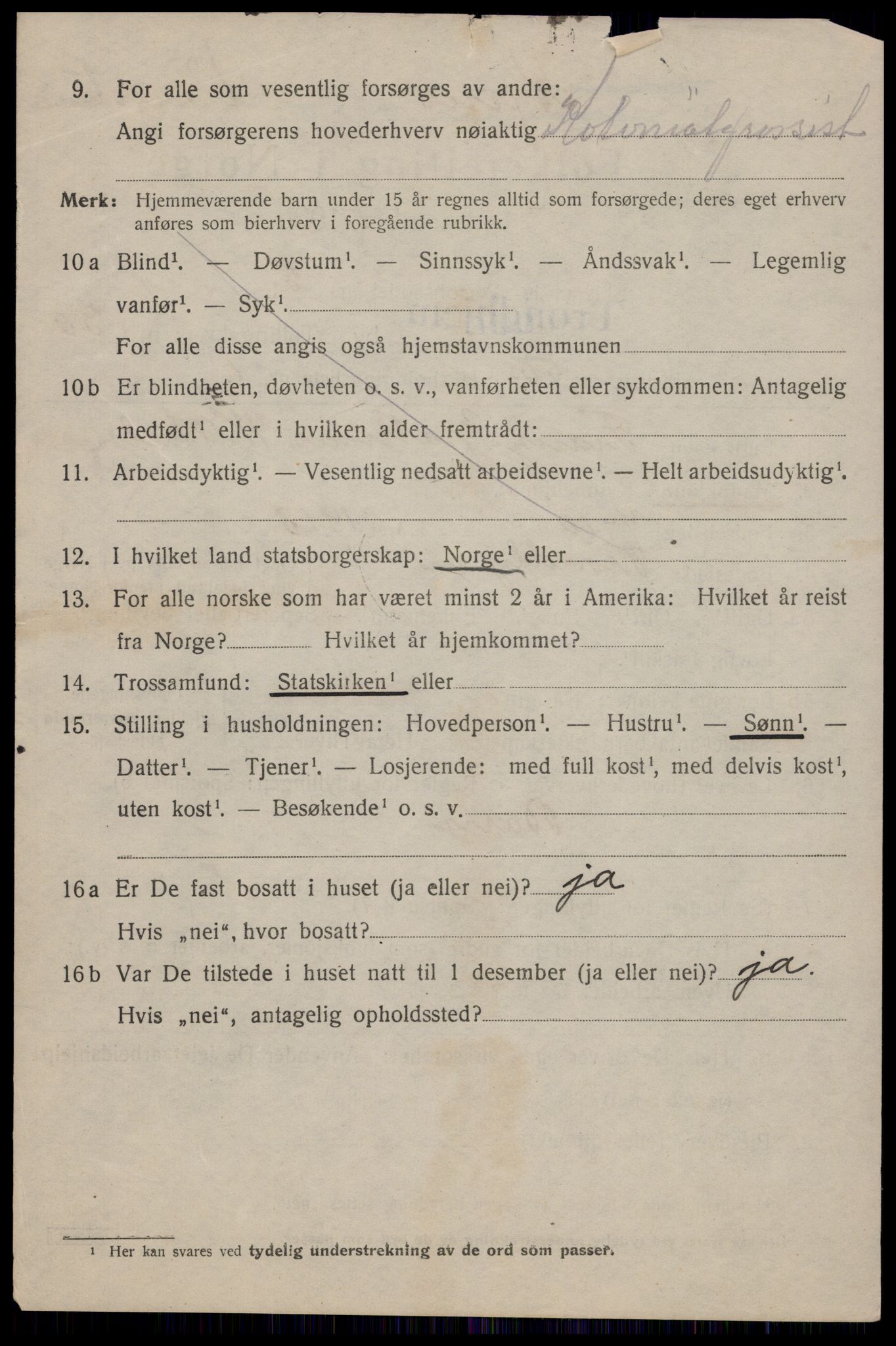 SAT, 1920 census for Trondheim, 1920, p. 76169