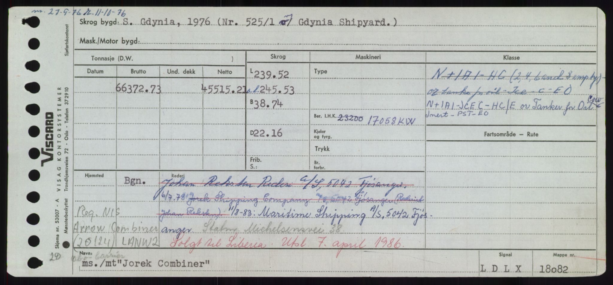 Sjøfartsdirektoratet med forløpere, Skipsmålingen, AV/RA-S-1627/H/Hd/L0019: Fartøy, J, p. 563