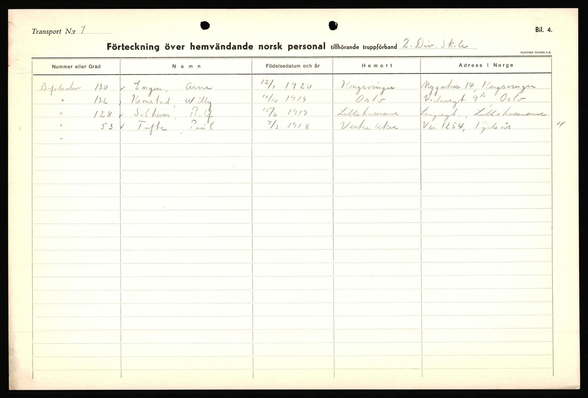 Forsvaret, Forsvarets krigshistoriske avdeling, AV/RA-RAFA-2017/Y/Yf/L0205: II-C-11-2110 - Norske internert i Sverige 1940, 1940, p. 387