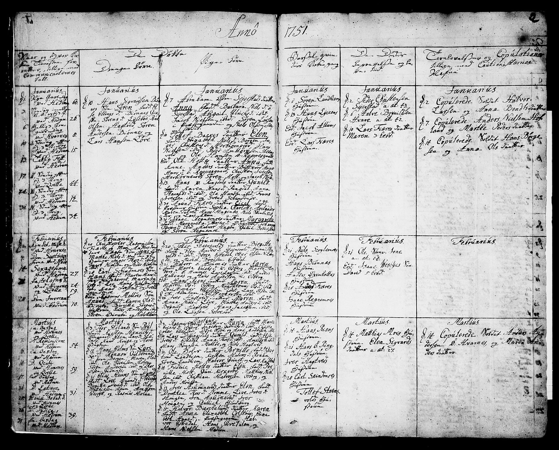 Hedrum kirkebøker, SAKO/A-344/F/Fa/L0001: Parish register (official) no. I 1, 1751-1785, p. 2