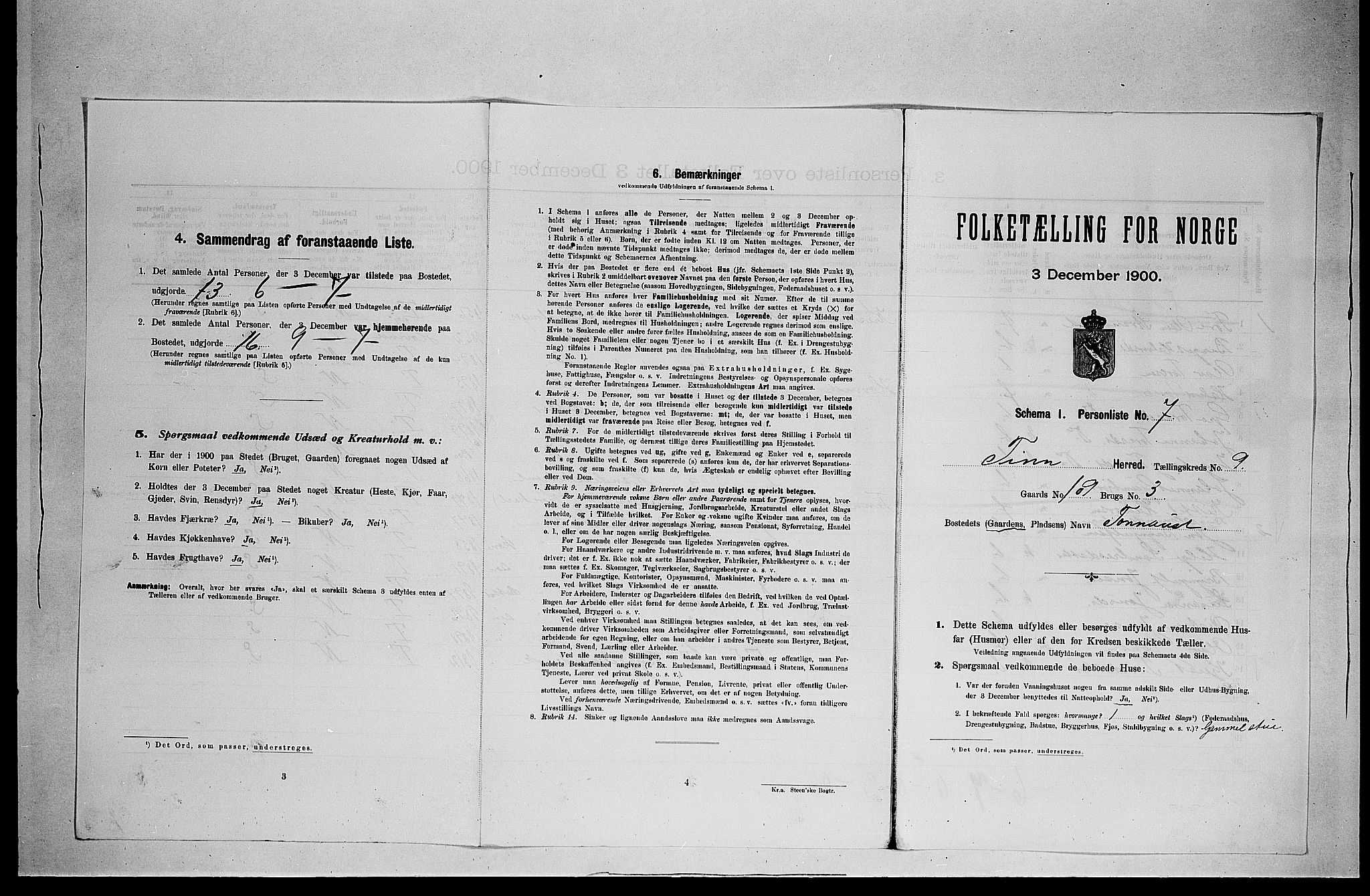 SAKO, 1900 census for Tinn, 1900, p. 659