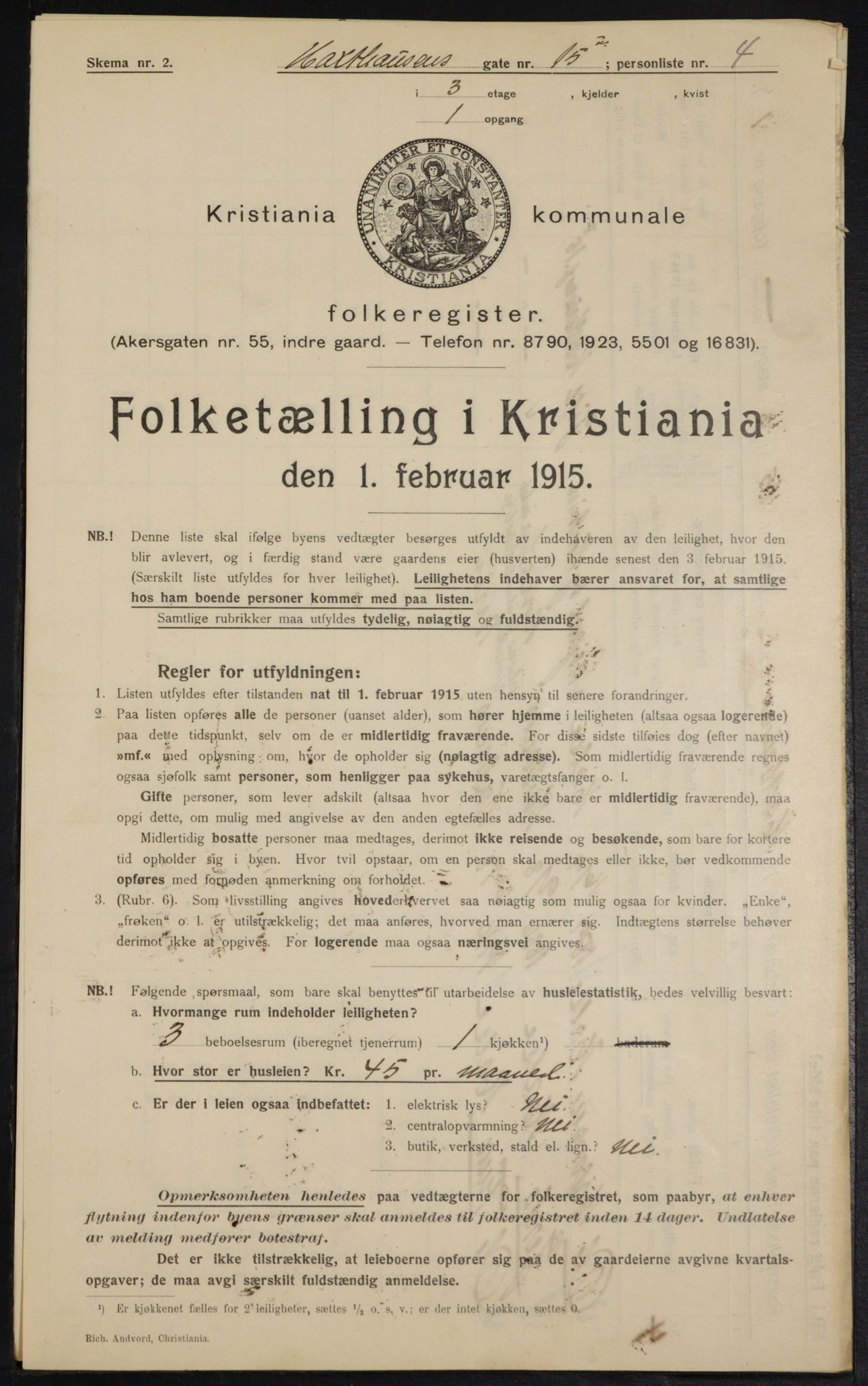 OBA, Municipal Census 1915 for Kristiania, 1915, p. 35279