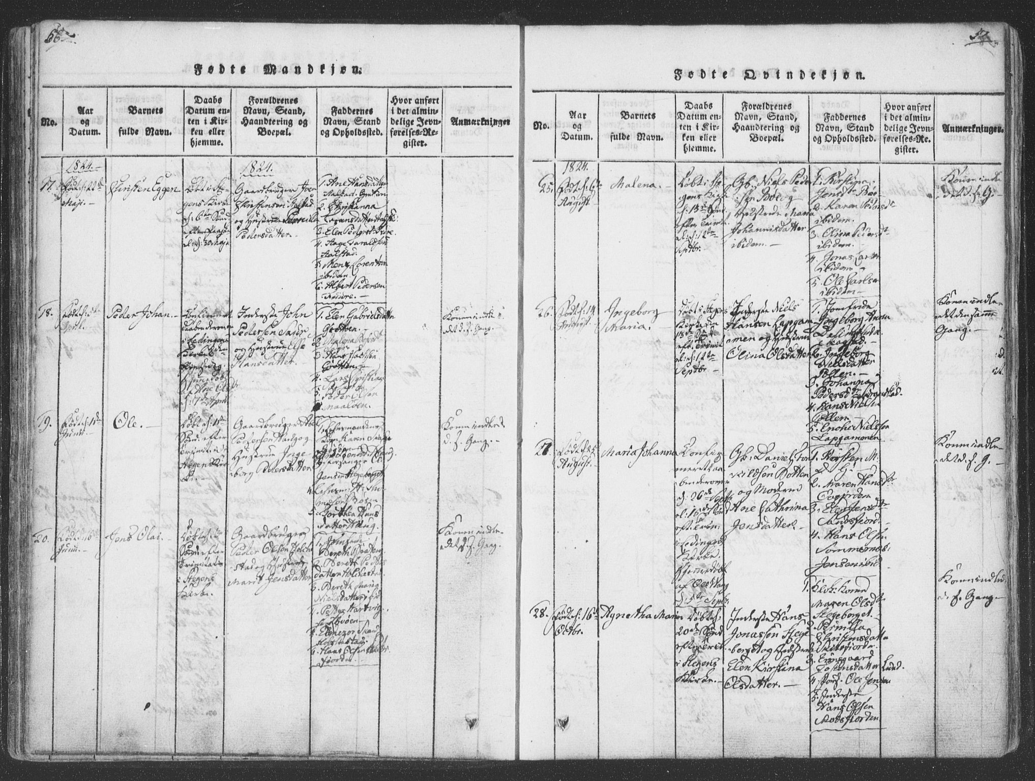 Ministerialprotokoller, klokkerbøker og fødselsregistre - Nordland, AV/SAT-A-1459/855/L0798: Parish register (official) no. 855A06, 1821-1835, p. 56-57