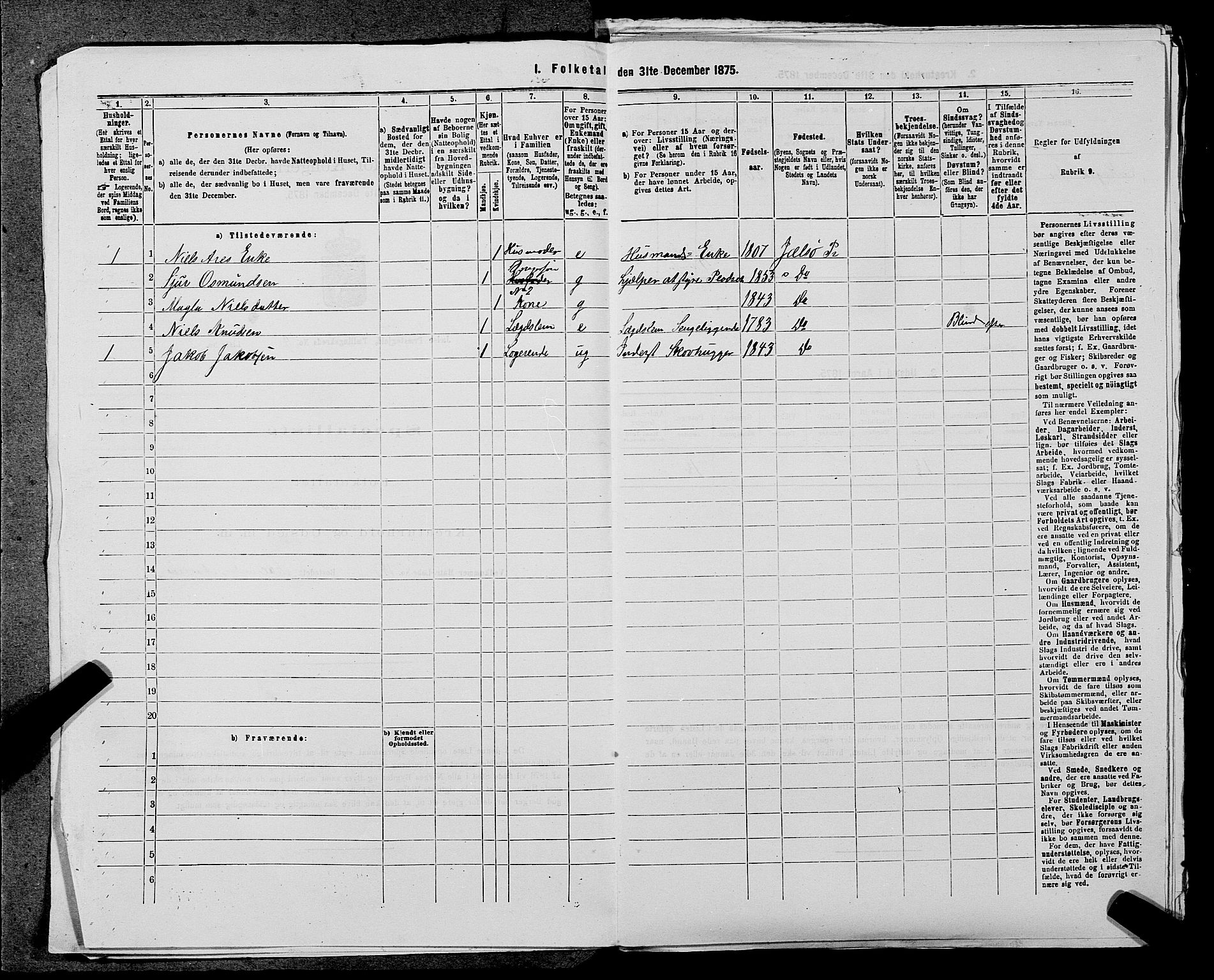 SAST, 1875 census for 1138P Jelsa, 1875, p. 814