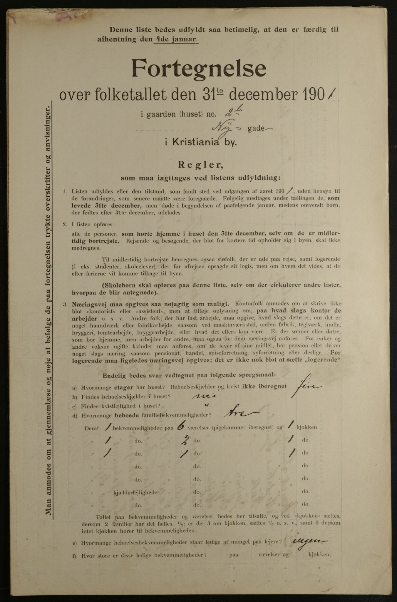 OBA, Municipal Census 1901 for Kristiania, 1901, p. 11355