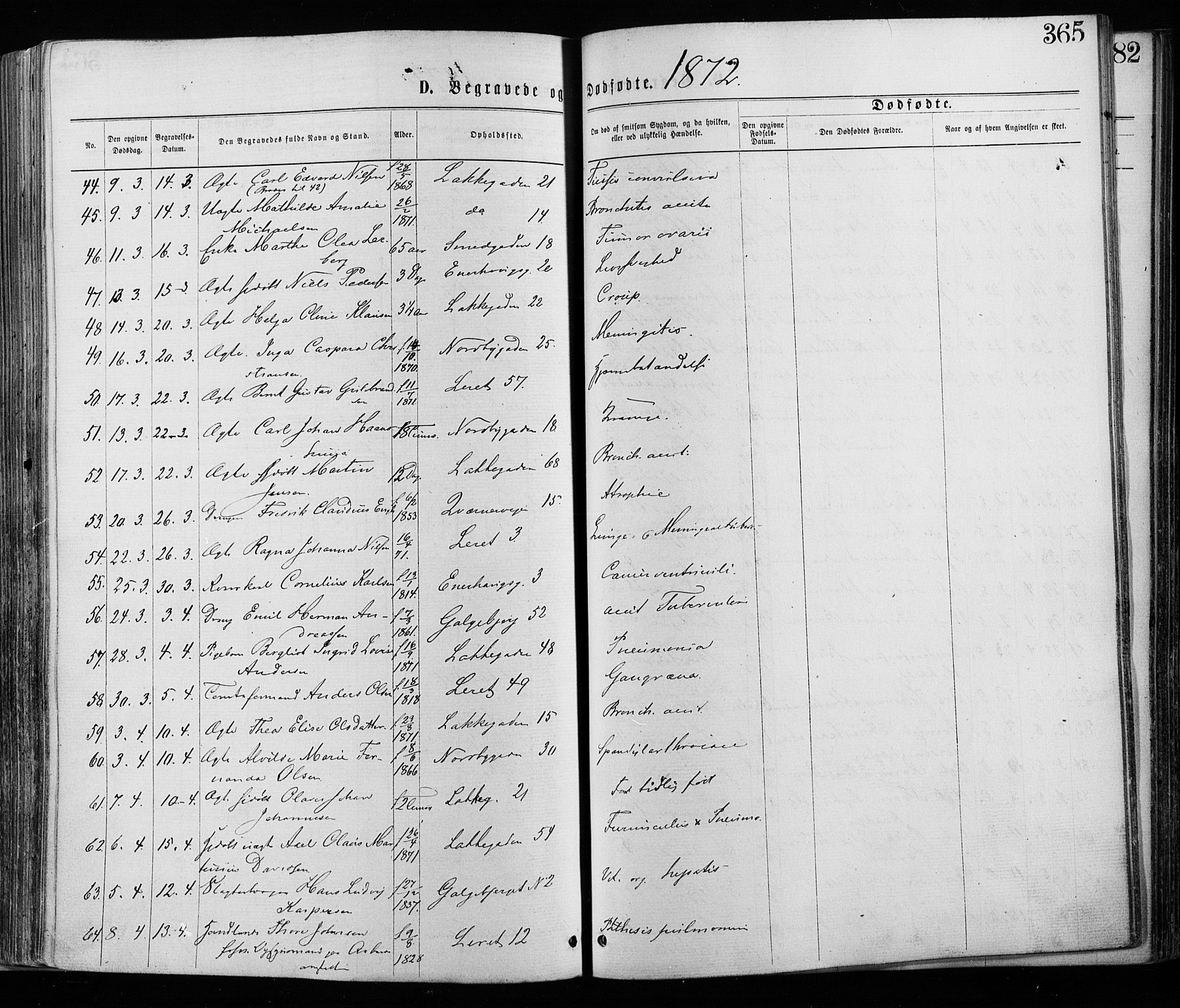 Grønland prestekontor Kirkebøker, AV/SAO-A-10848/F/Fa/L0005: Parish register (official) no. 5, 1869-1880, p. 365