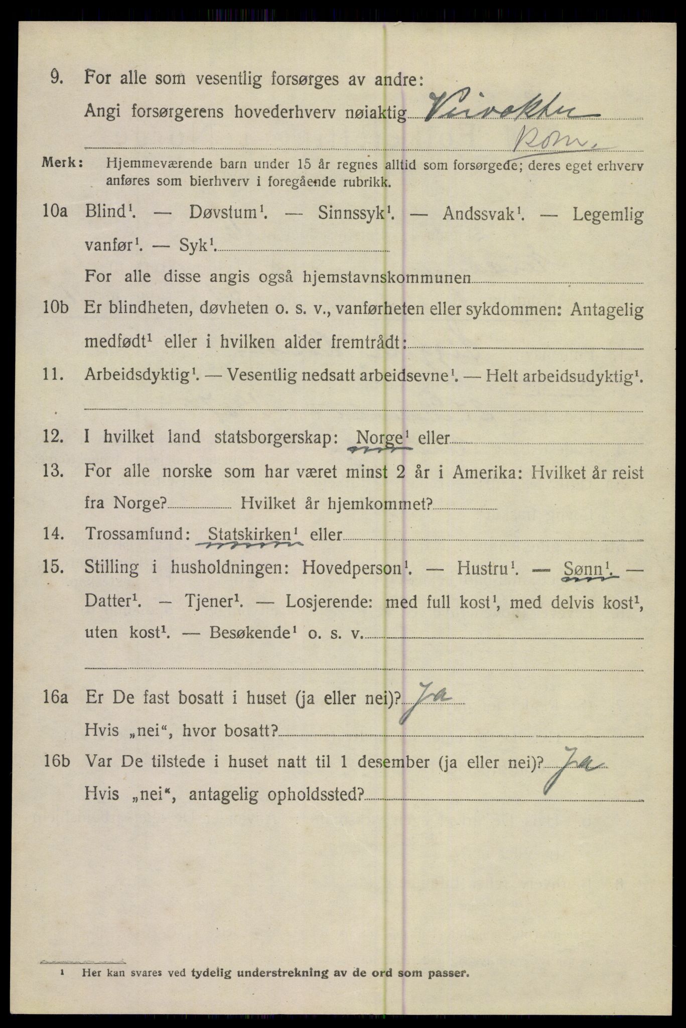 SAKO, 1920 census for Eidanger, 1920, p. 2027