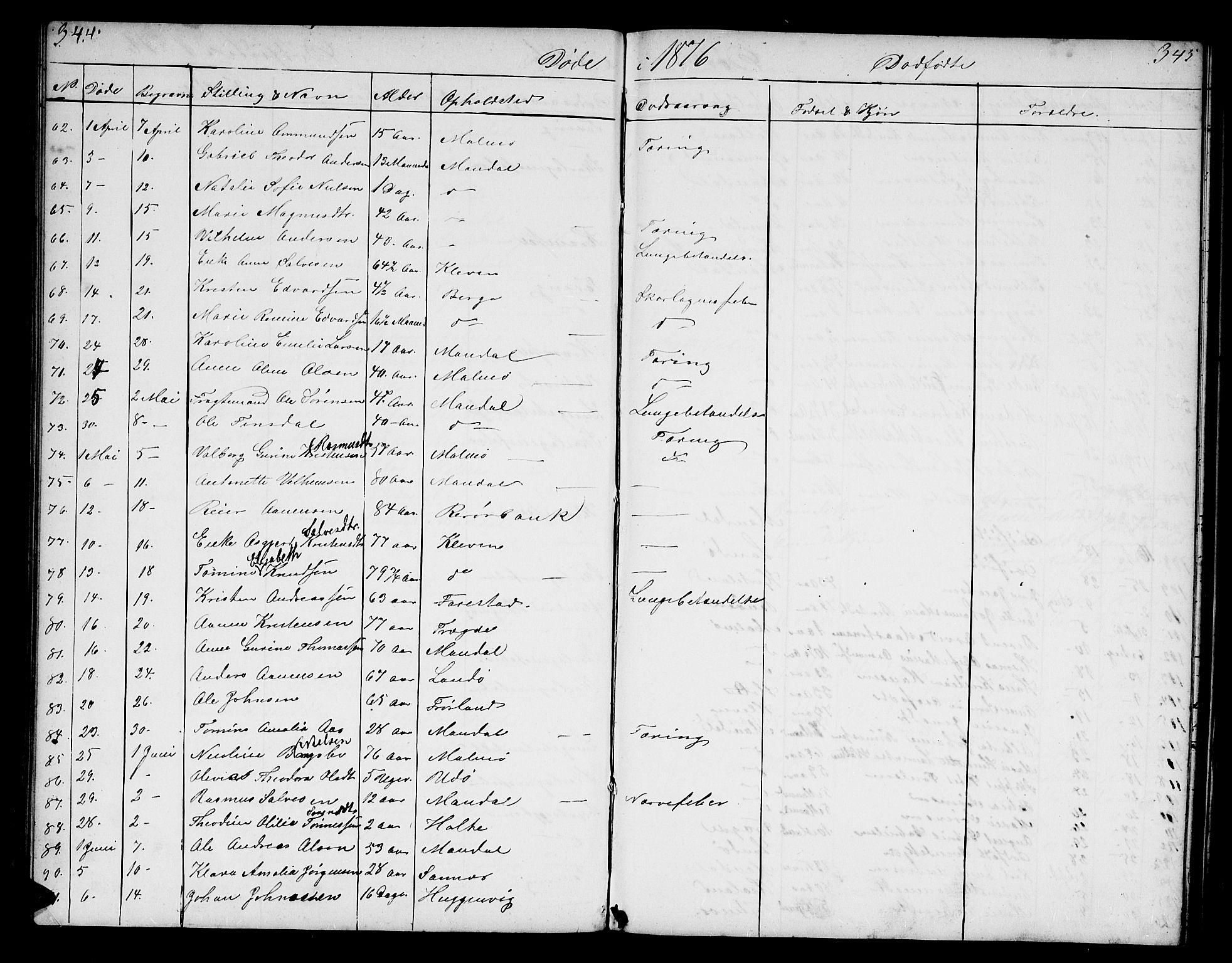 Mandal sokneprestkontor, AV/SAK-1111-0030/F/Fb/Fba/L0009: Parish register (copy) no. B 3, 1867-1877, p. 344-345