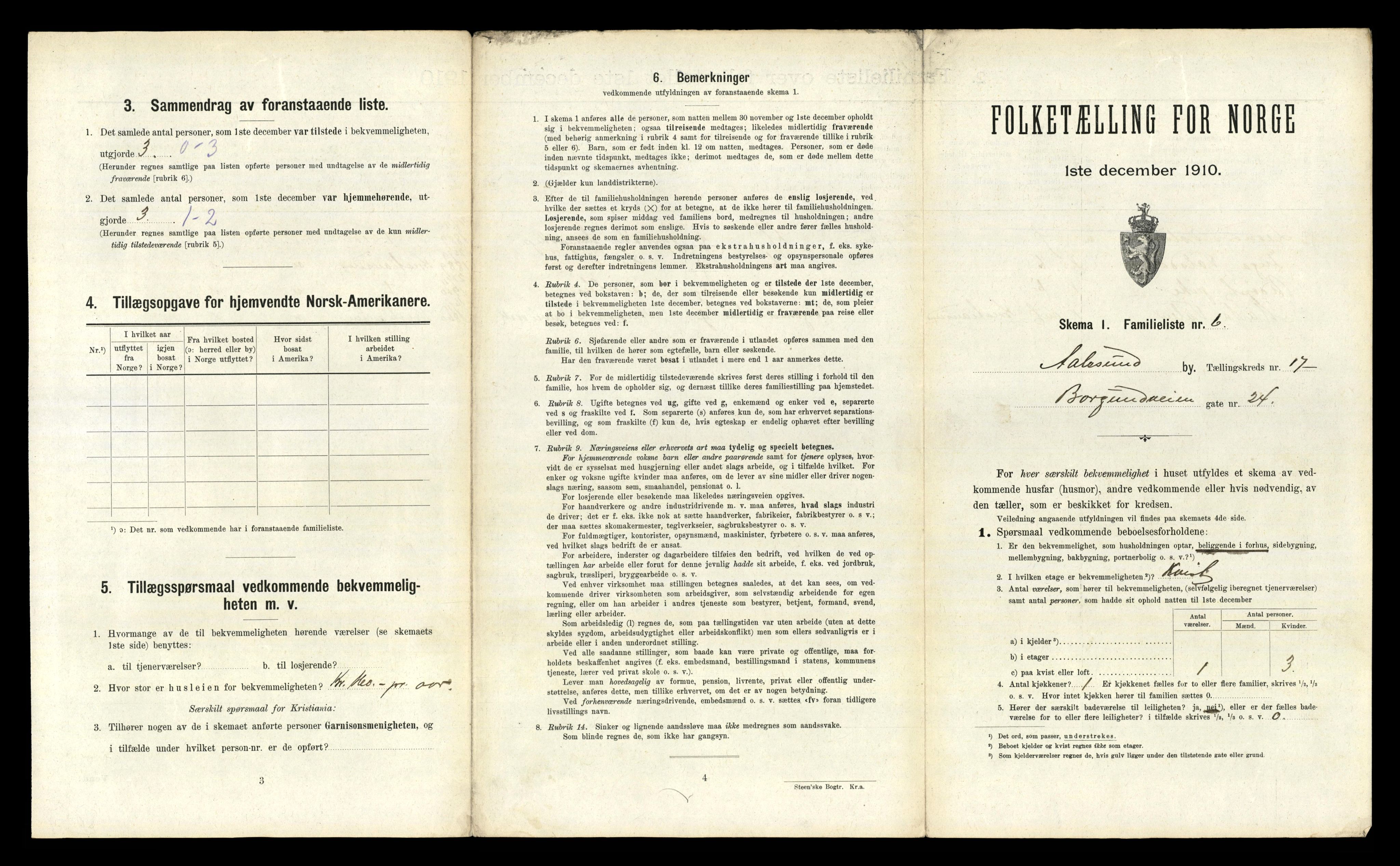 RA, 1910 census for Ålesund, 1910, p. 6557