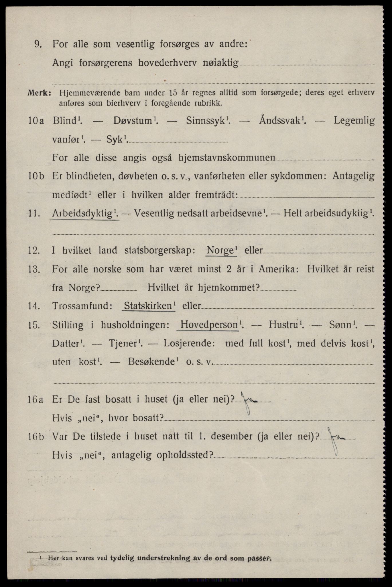 SAST, 1920 census for Bokn, 1920, p. 1327