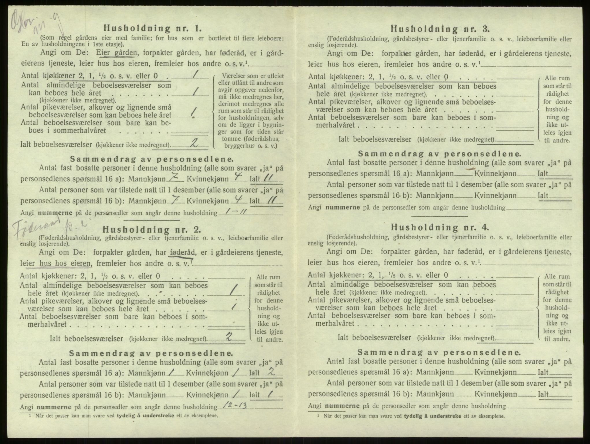 SAB, 1920 census for Haus, 1920, p. 424