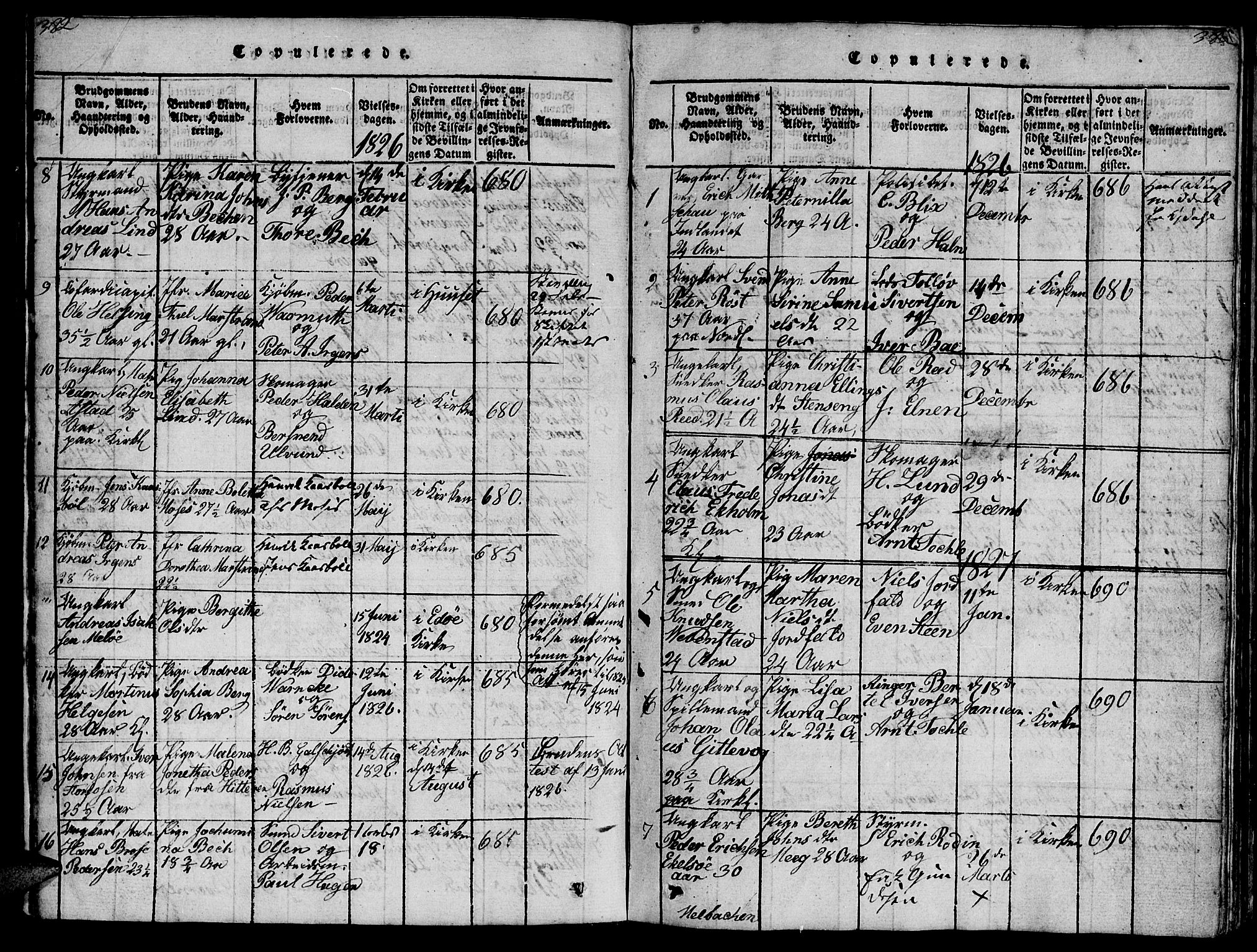 Ministerialprotokoller, klokkerbøker og fødselsregistre - Møre og Romsdal, SAT/A-1454/572/L0856: Parish register (copy) no. 572C01, 1819-1832, p. 382-383