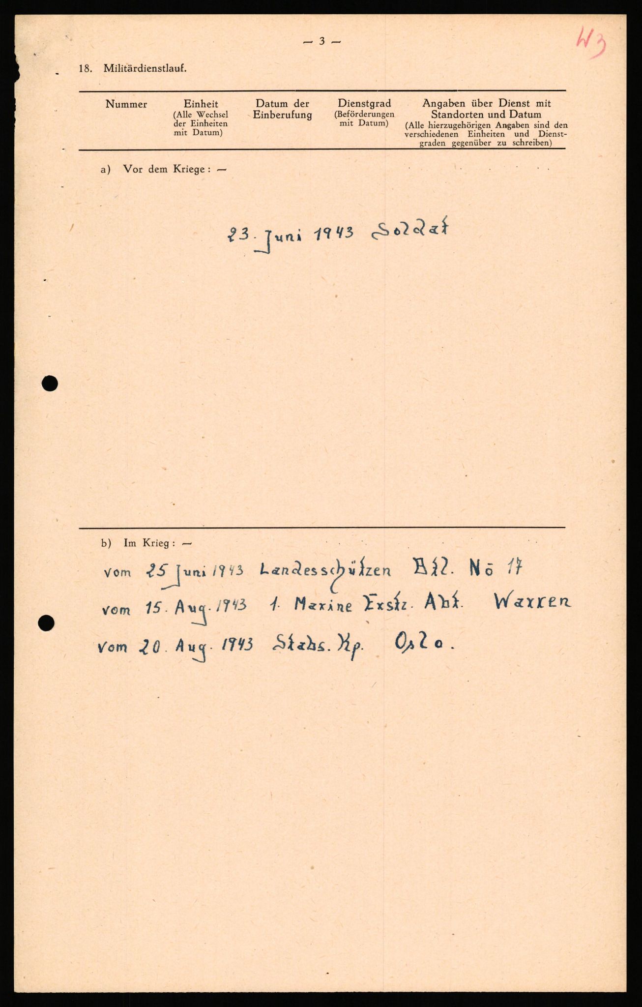 Forsvaret, Forsvarets overkommando II, AV/RA-RAFA-3915/D/Db/L0040: CI Questionaires. Tyske okkupasjonsstyrker i Norge. Østerrikere., 1945-1946, p. 371