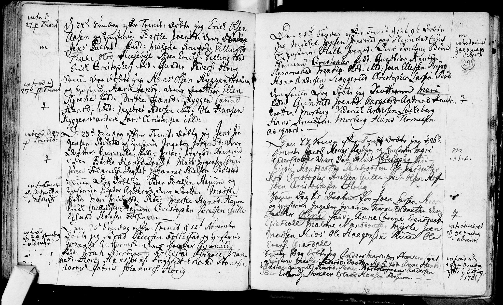 Røyken kirkebøker, AV/SAKO-A-241/F/Fa/L0002: Parish register (official) no. 2, 1731-1782, p. 299