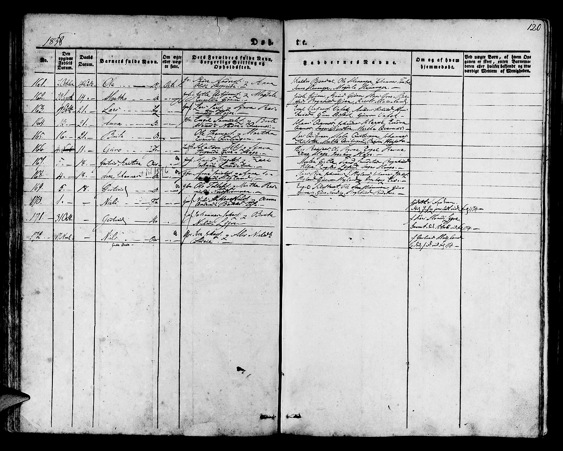 Os sokneprestembete, SAB/A-99929: Parish register (official) no. A 14, 1826-1839, p. 120