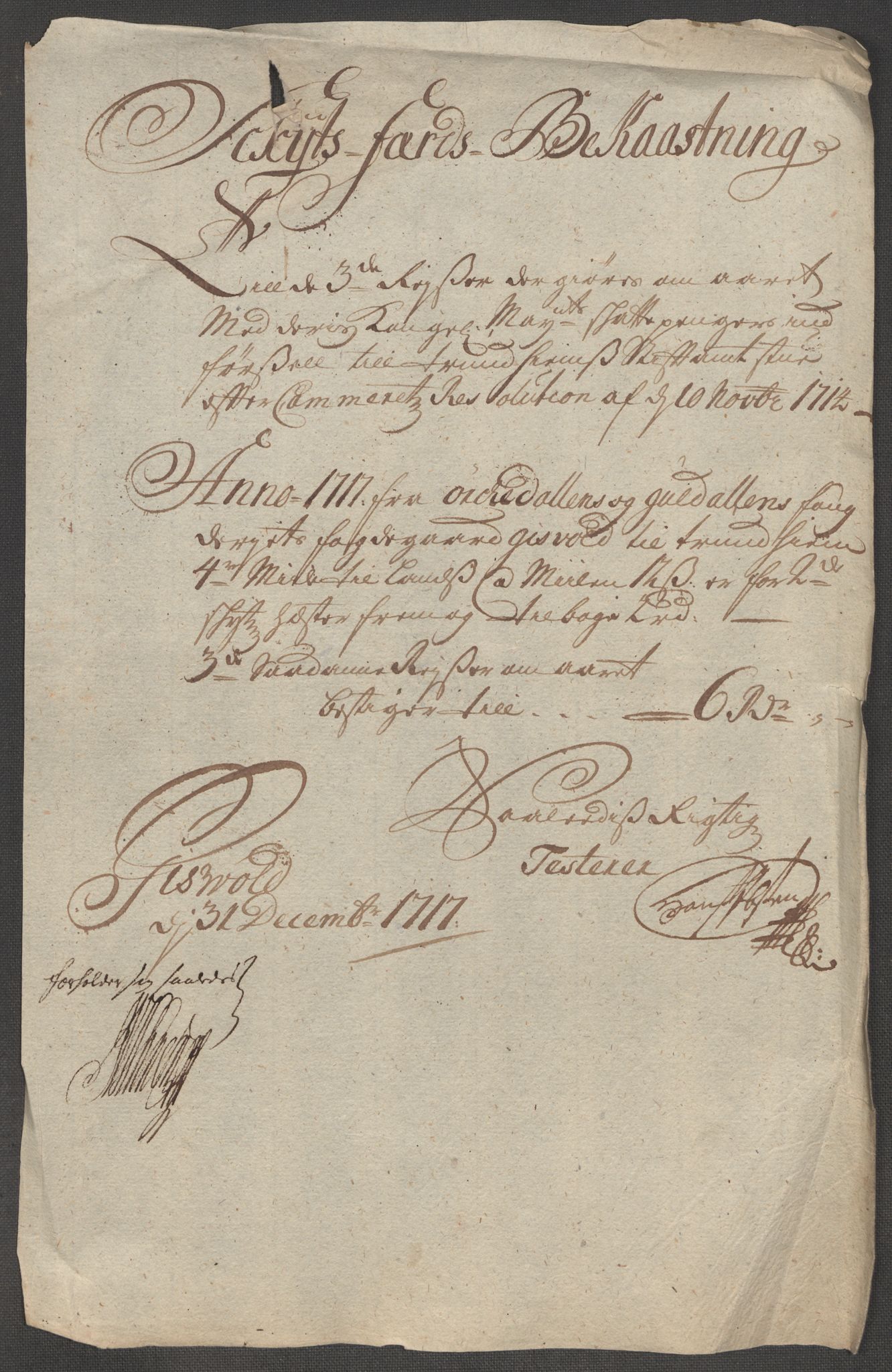 Rentekammeret inntil 1814, Reviderte regnskaper, Fogderegnskap, AV/RA-EA-4092/R60/L3970: Fogderegnskap Orkdal og Gauldal, 1717, p. 139