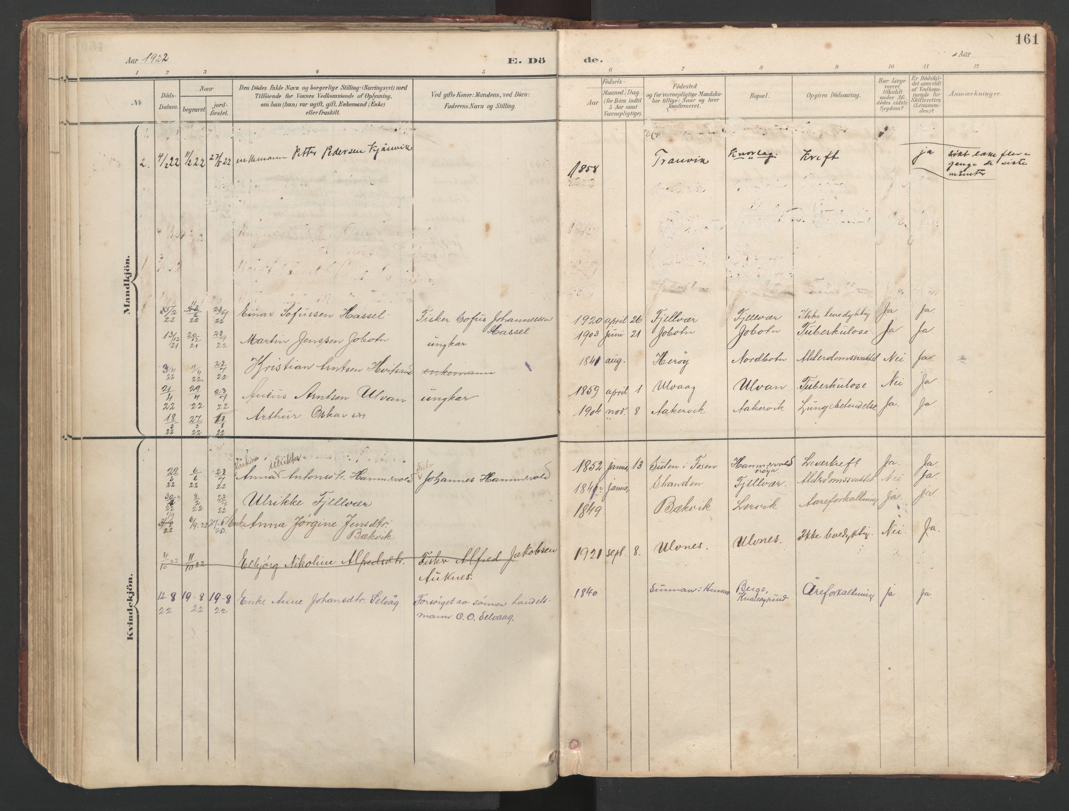 Ministerialprotokoller, klokkerbøker og fødselsregistre - Sør-Trøndelag, SAT/A-1456/638/L0571: Parish register (copy) no. 638C03, 1901-1930, p. 161