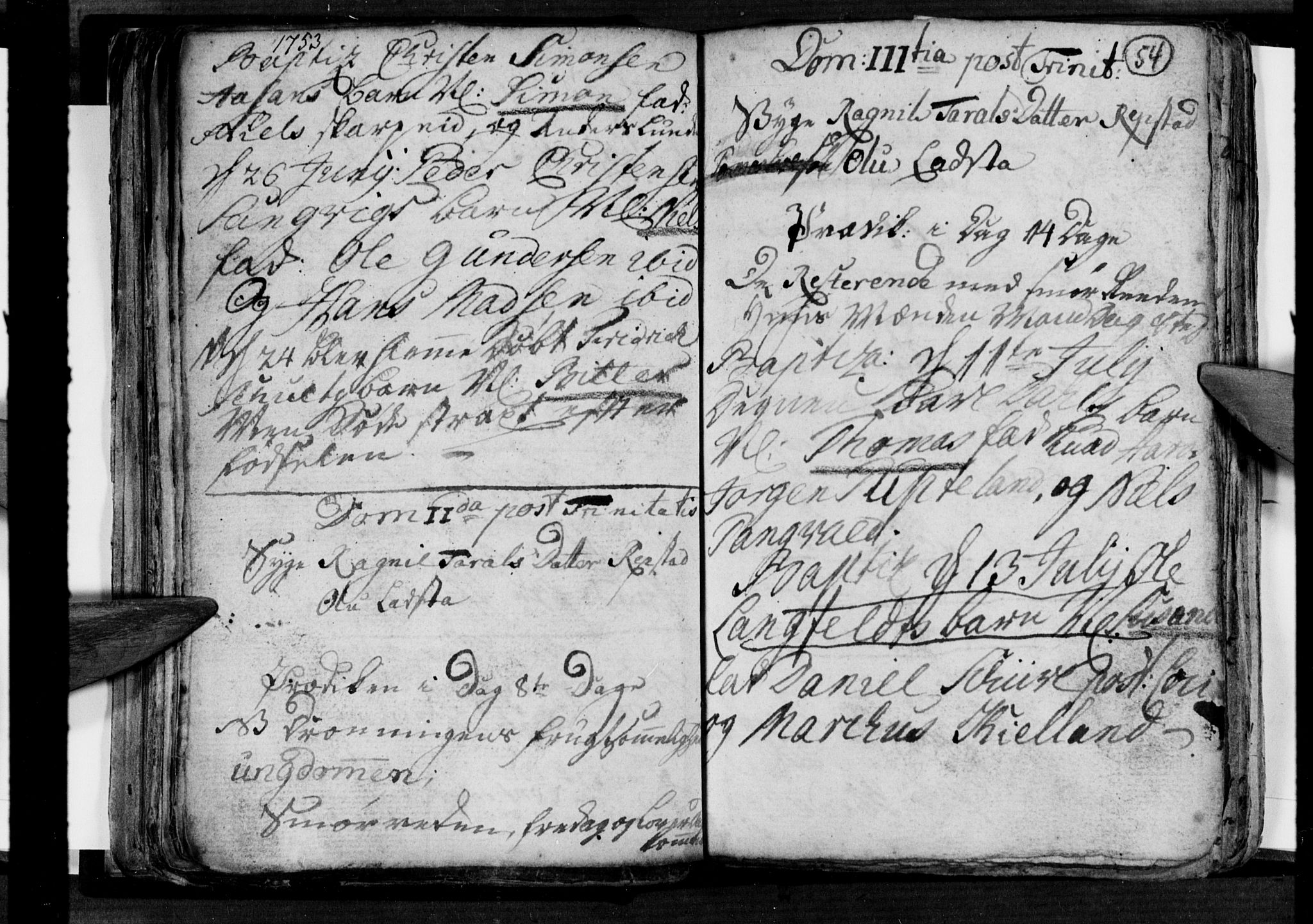 Søgne sokneprestkontor, SAK/1111-0037/F/Fa/Fab/L0003: Parish register (official) no. A 3, 1751-1759, p. 54