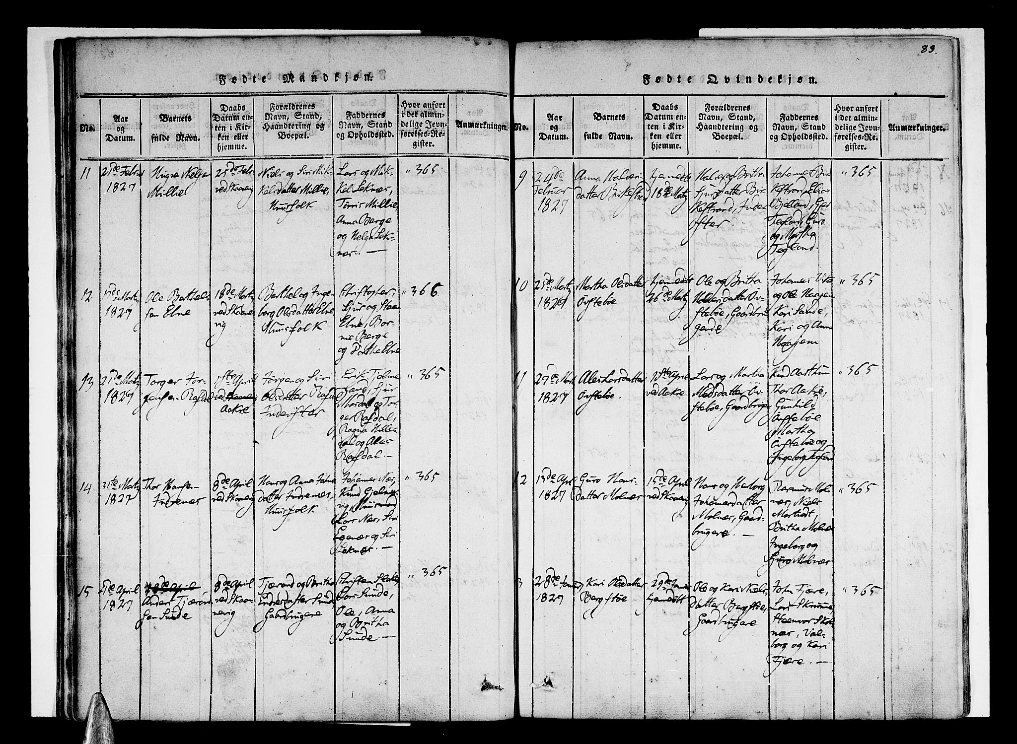 Skånevik sokneprestembete, AV/SAB-A-77801/H/Haa: Parish register (official) no. A 3, 1815-1828, p. 83