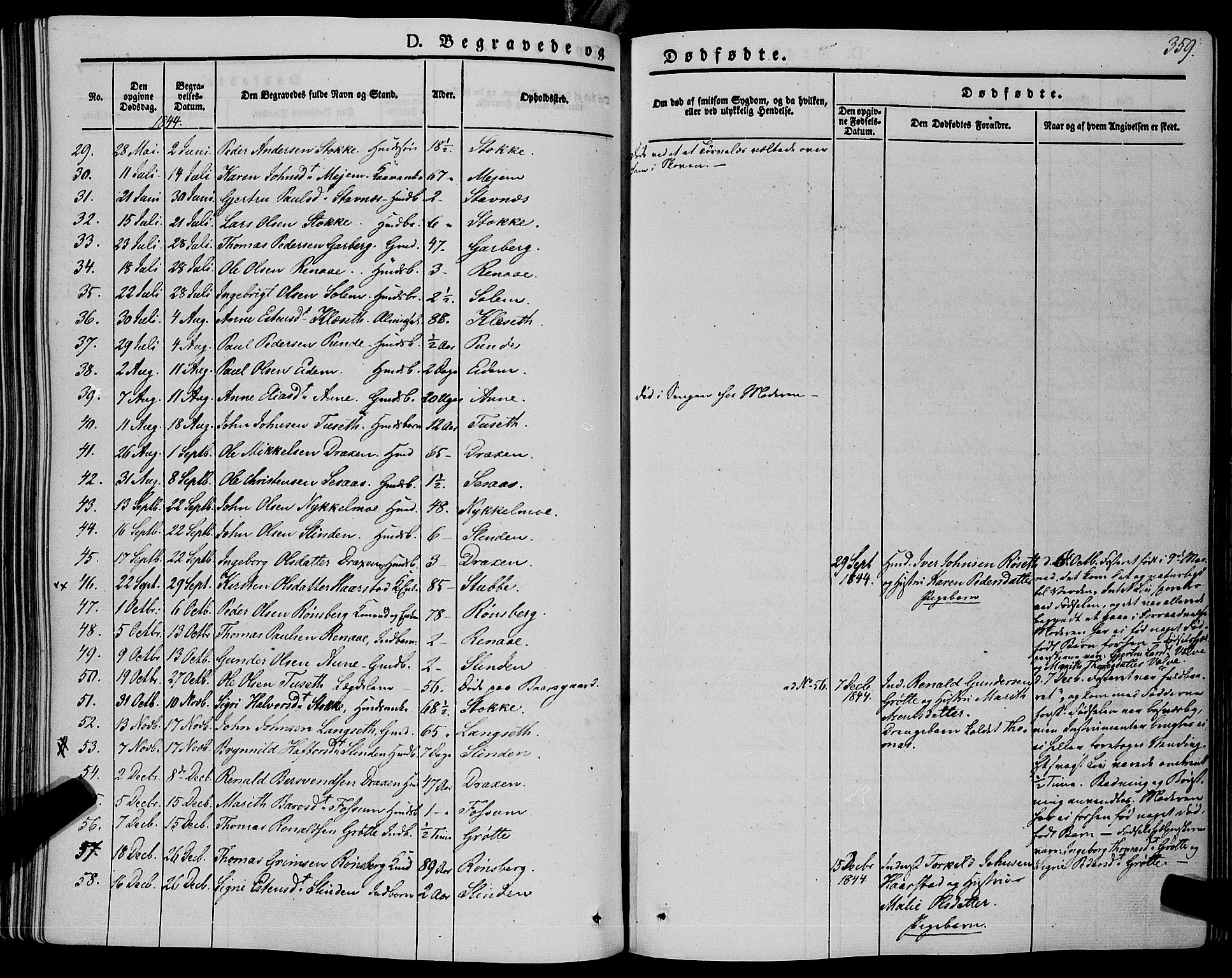 Ministerialprotokoller, klokkerbøker og fødselsregistre - Sør-Trøndelag, SAT/A-1456/695/L1145: Parish register (official) no. 695A06 /1, 1843-1859, p. 359