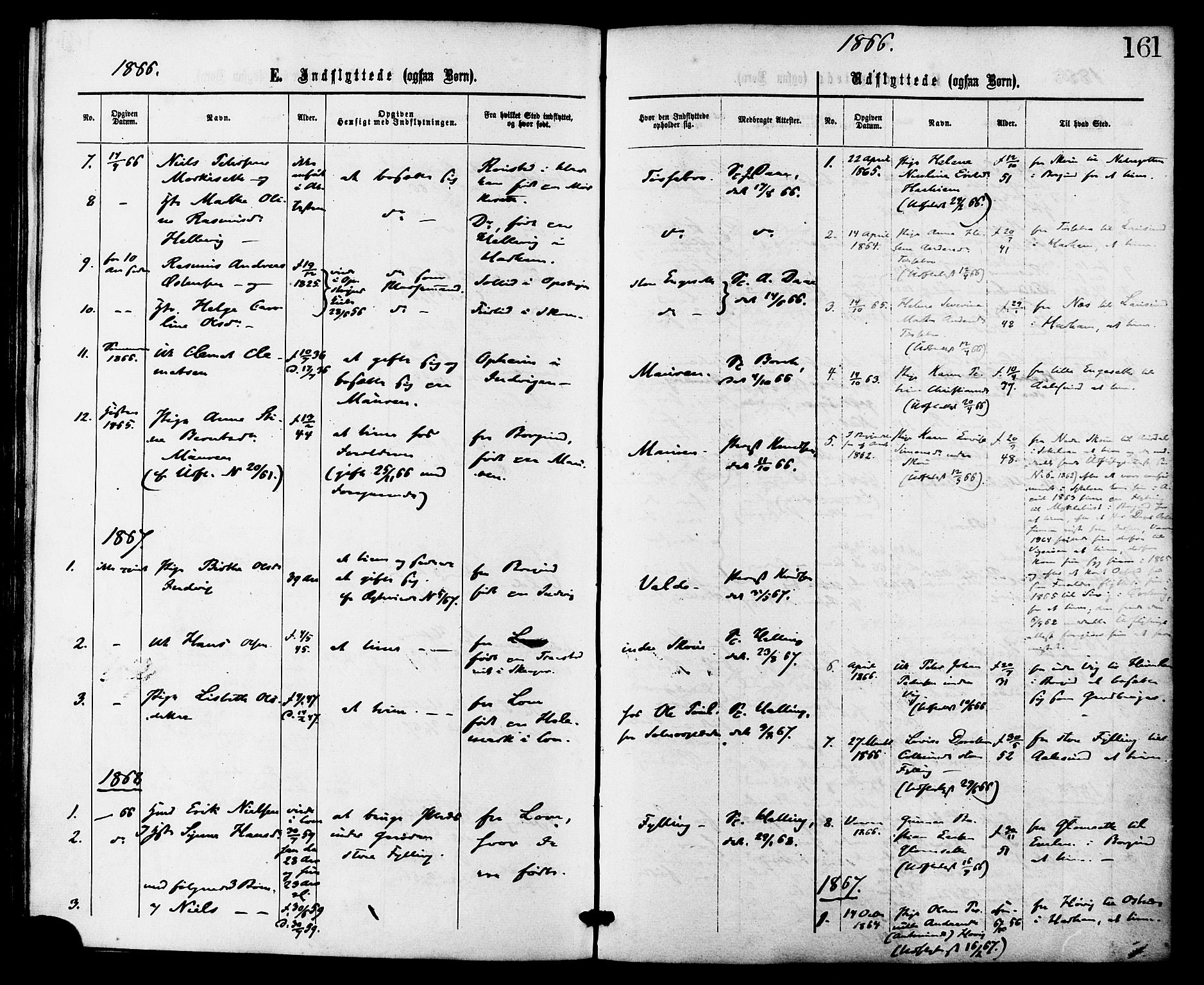 Ministerialprotokoller, klokkerbøker og fødselsregistre - Møre og Romsdal, AV/SAT-A-1454/524/L0355: Parish register (official) no. 524A07, 1864-1879, p. 161