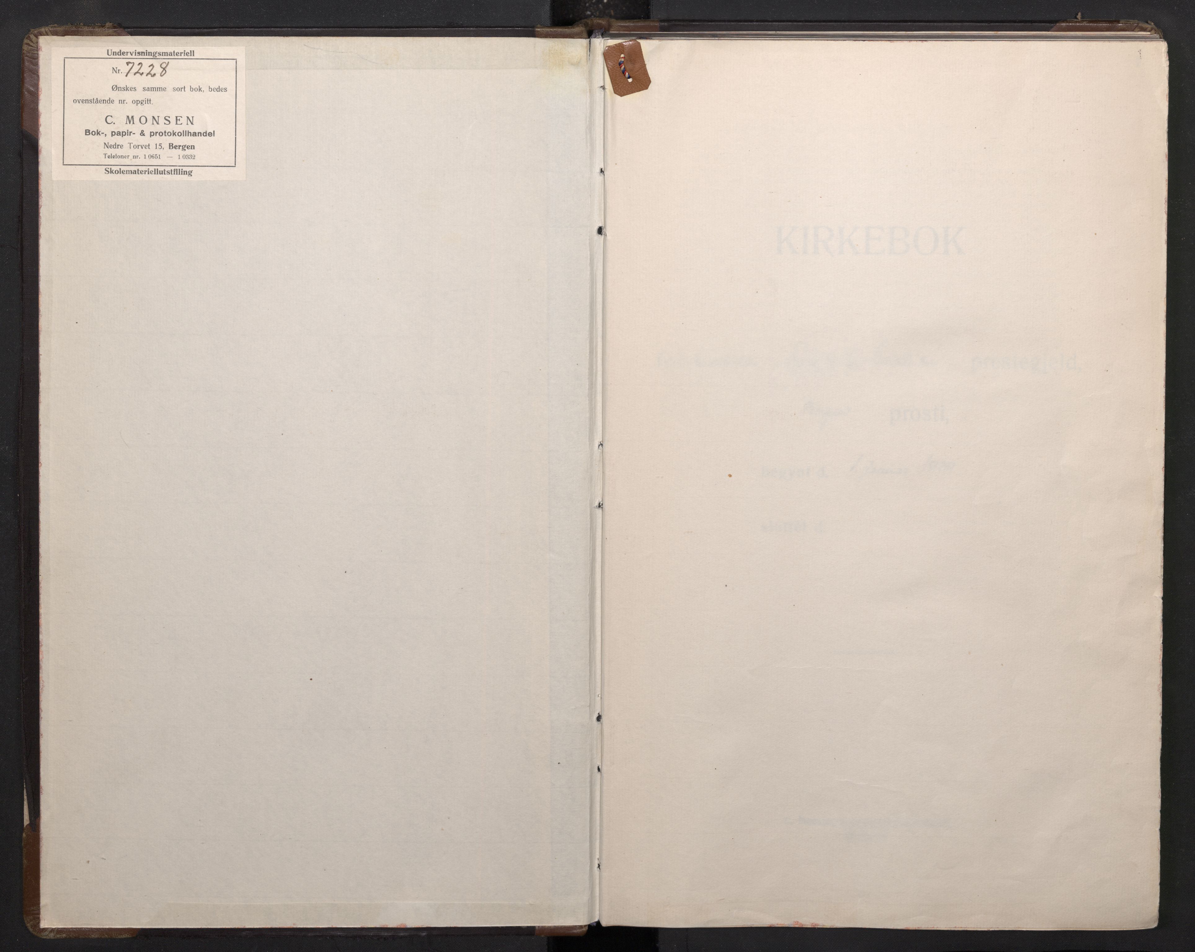 Mariakirken Sokneprestembete, SAB/A-76901/H/Haa/L0019: Parish register (official) no. D 1, 1939-1963, p. 0b-1a
