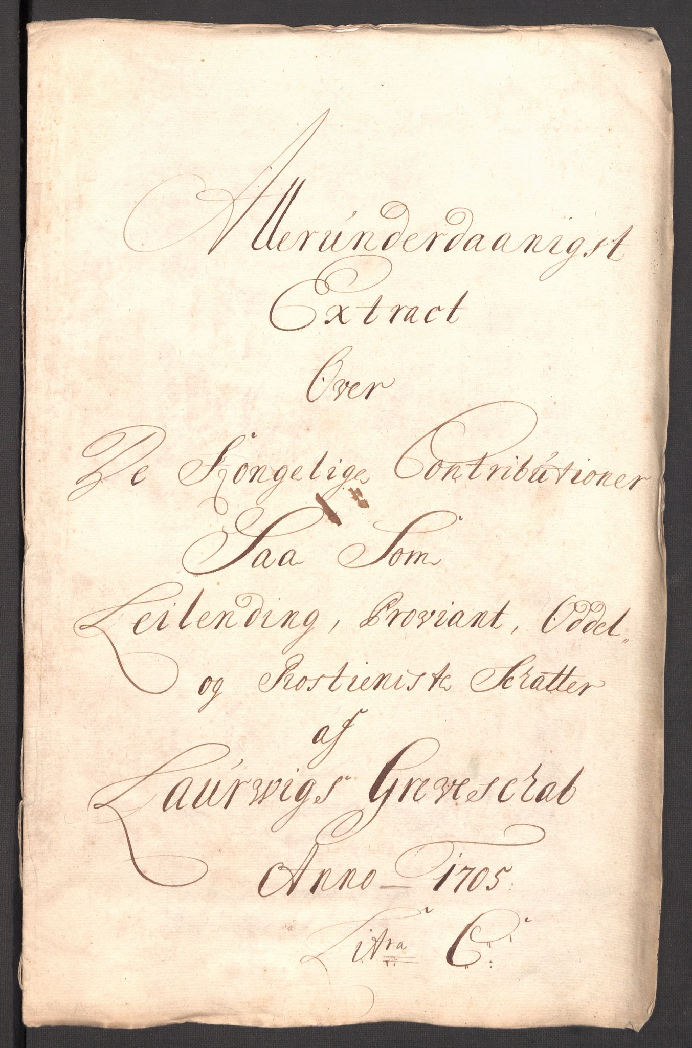 Rentekammeret inntil 1814, Reviderte regnskaper, Fogderegnskap, RA/EA-4092/R33/L1978: Fogderegnskap Larvik grevskap, 1704-1705, p. 377