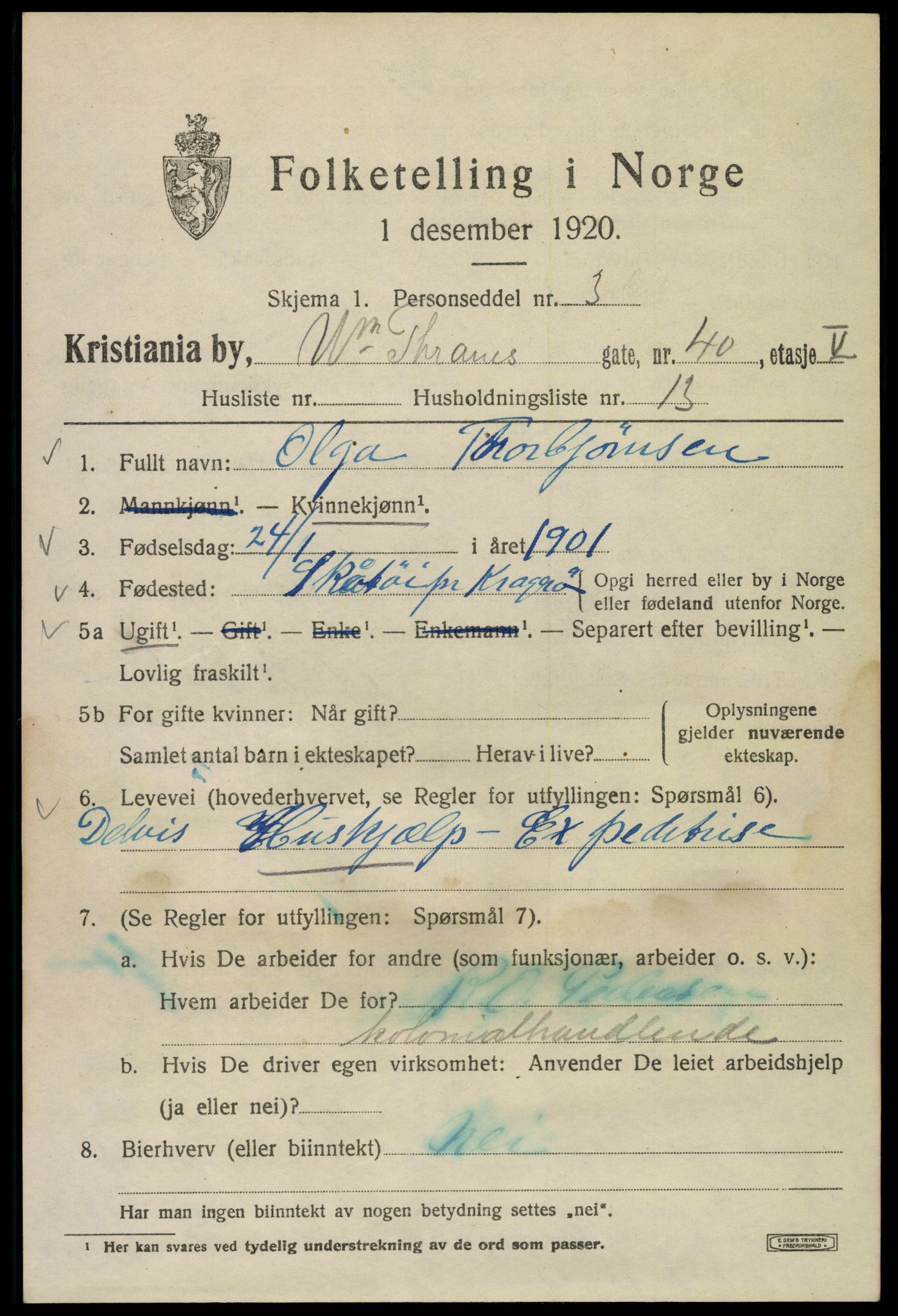 SAO, 1920 census for Kristiania, 1920, p. 647553
