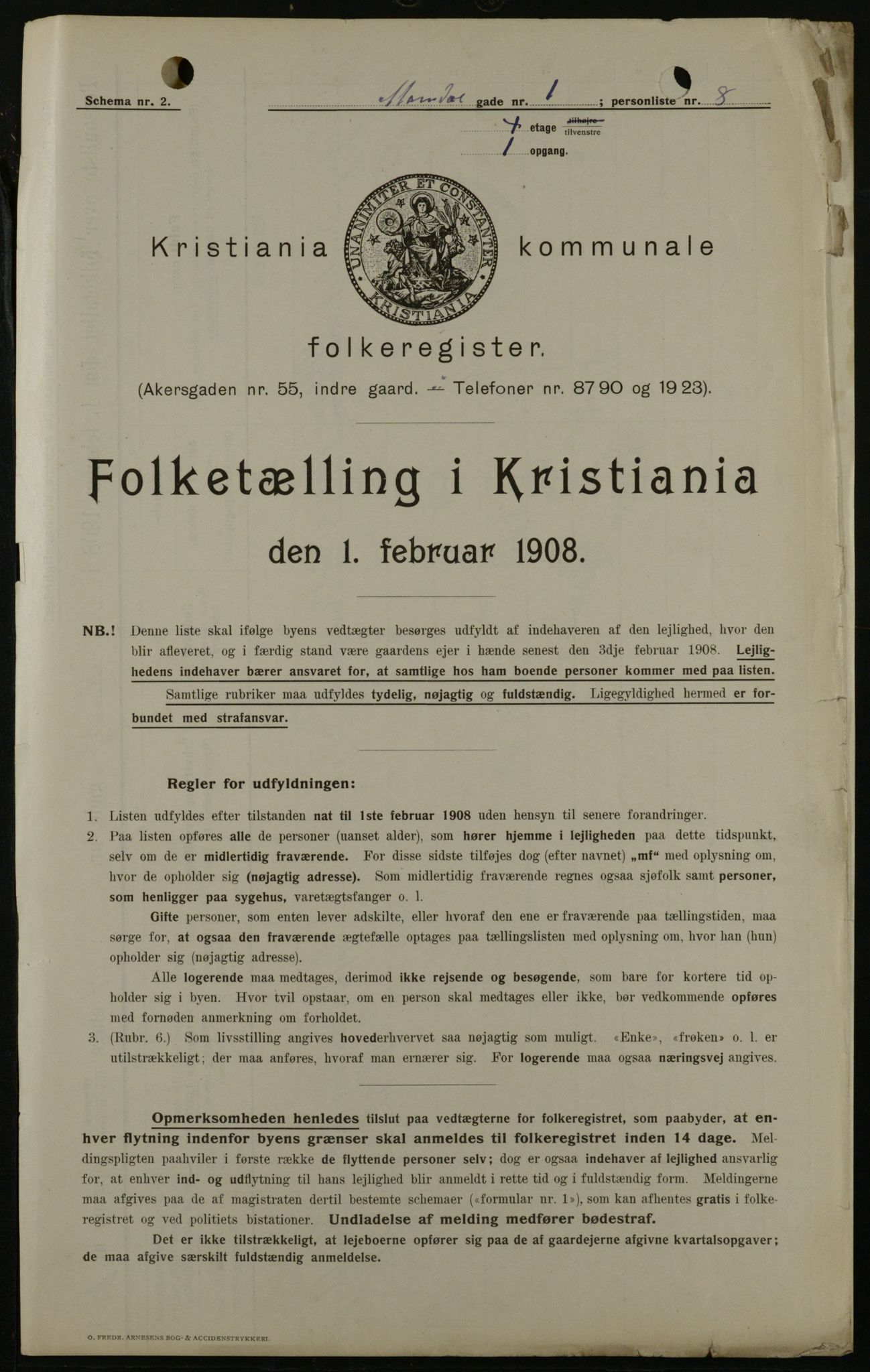 OBA, Municipal Census 1908 for Kristiania, 1908, p. 53827