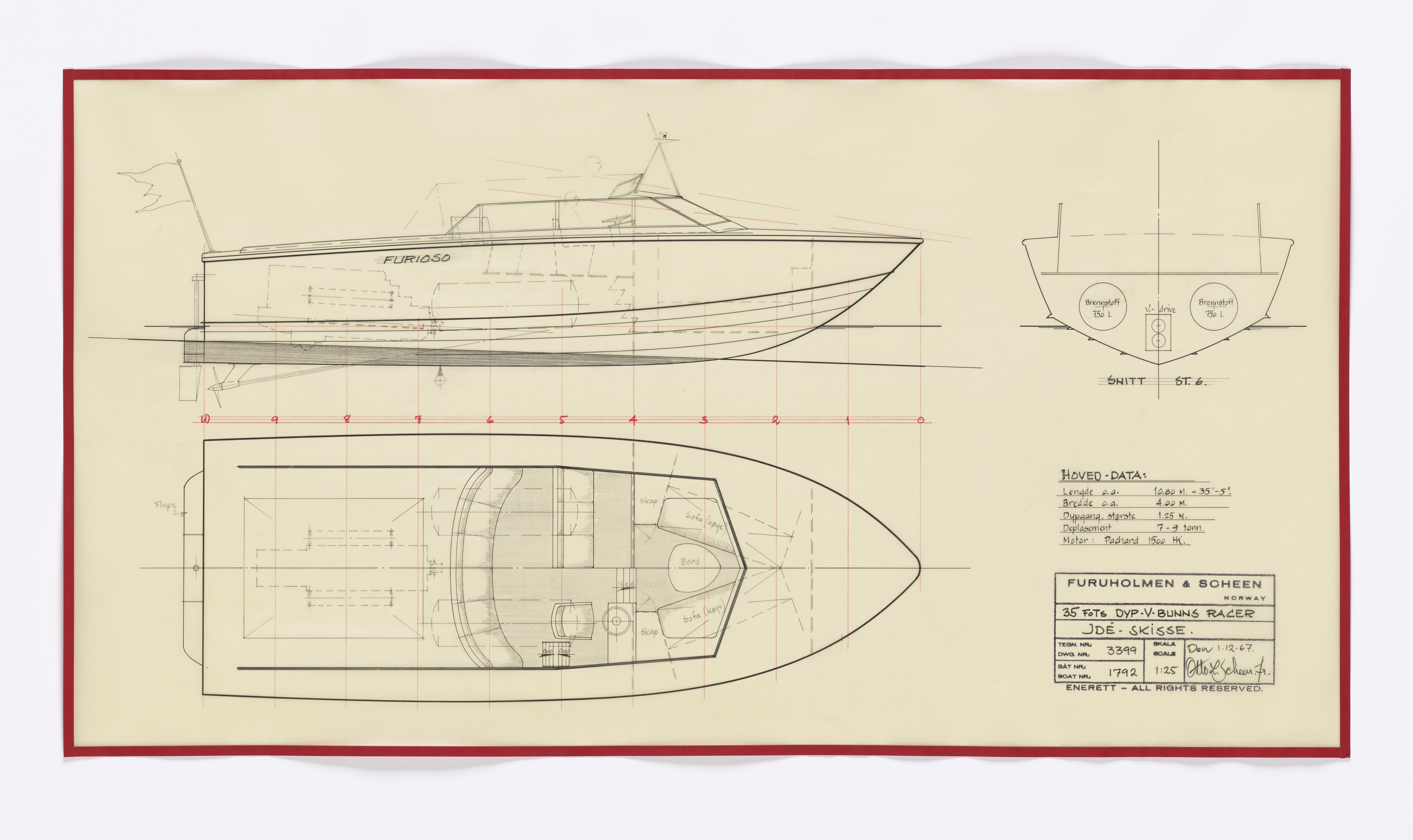 Furuholmen & Scheen, AFM/OM-1003/T/Ta/L0012/0001: Dypvannsbåt / Furuholmen og Scheen, 1965-1967