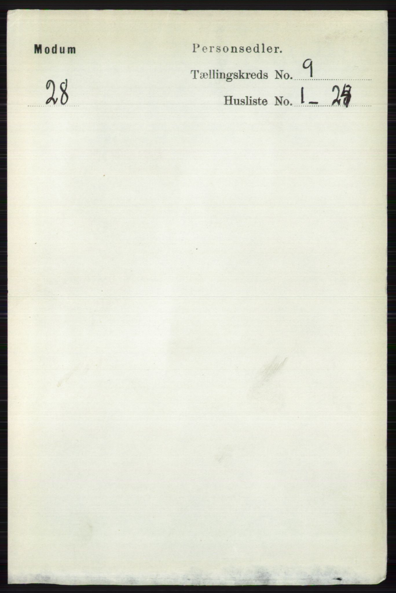 RA, 1891 census for 0623 Modum, 1891, p. 3454