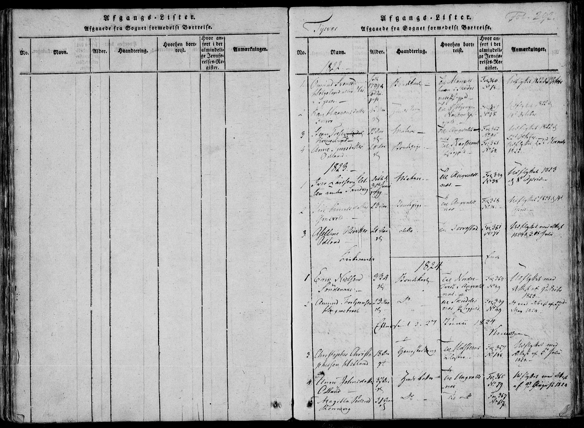 Skjold sokneprestkontor, SAST/A-101847/H/Ha/Haa/L0004: Parish register (official) no. A 4 /1, 1815-1830, p. 292