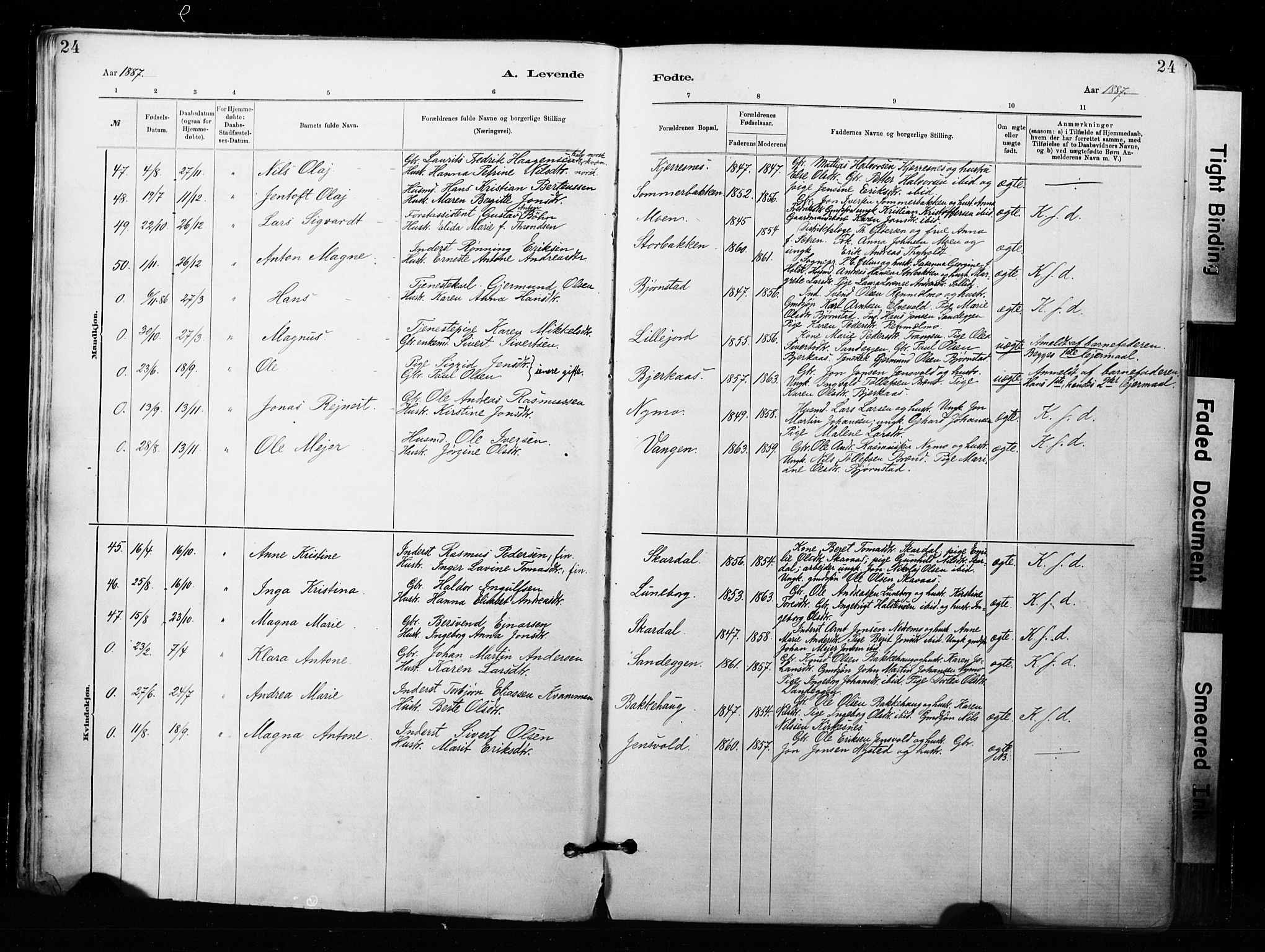 Målselv sokneprestembete, SATØ/S-1311/G/Ga/Gaa/L0007kirke: Parish register (official) no. 7, 1884-1903, p. 24