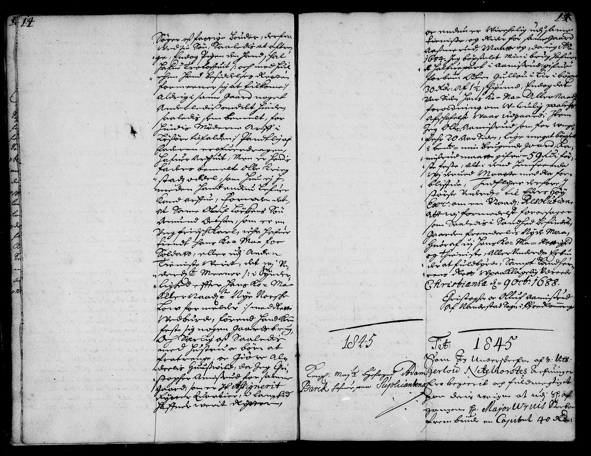 Stattholderembetet 1572-1771, AV/RA-EA-2870/Ae/L0006: Supplikasjons- og resolusjonsprotokoll, 1688-1689, p. 14-15