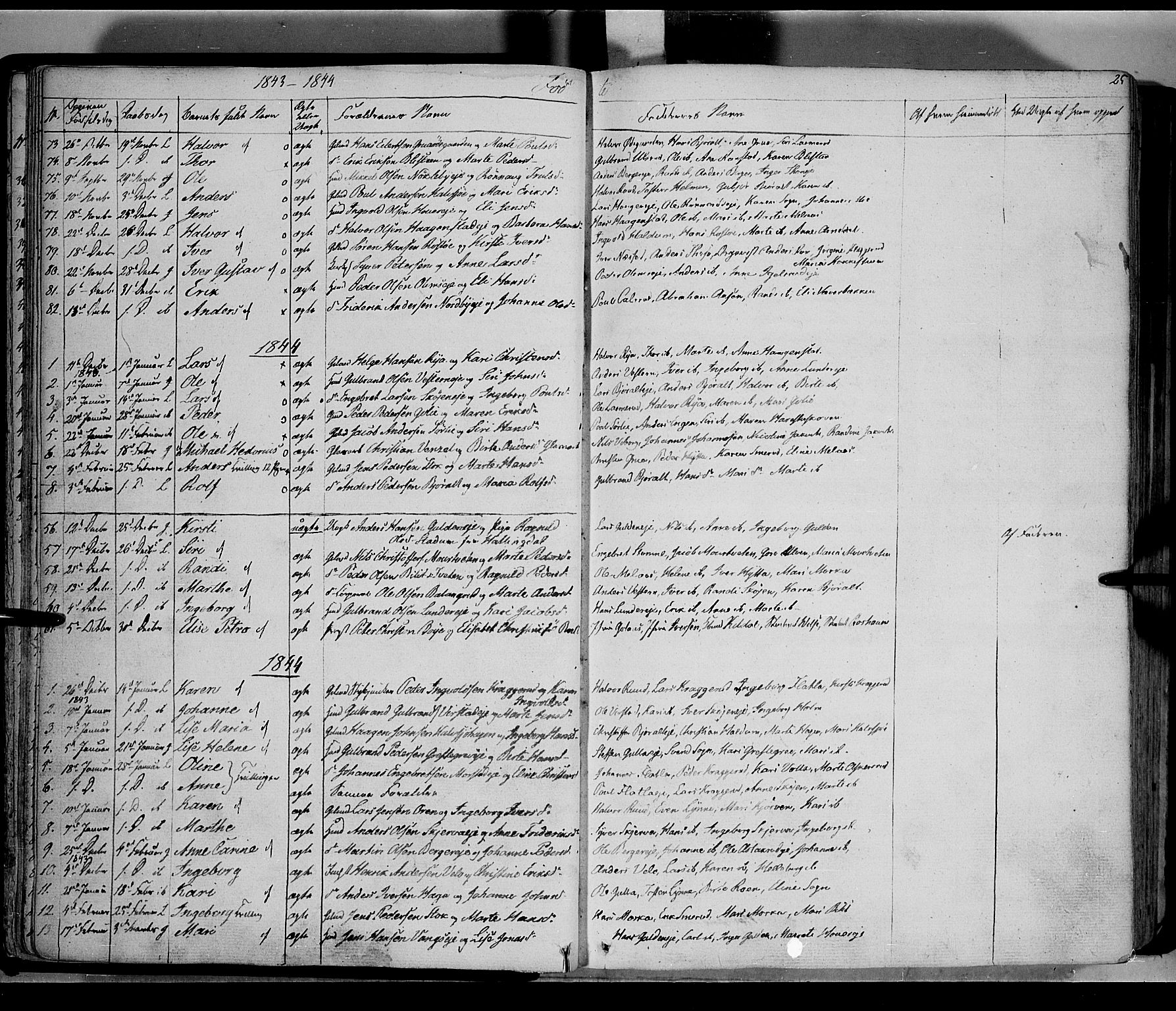 Jevnaker prestekontor, SAH/PREST-116/H/Ha/Haa/L0006: Parish register (official) no. 6, 1837-1857, p. 25