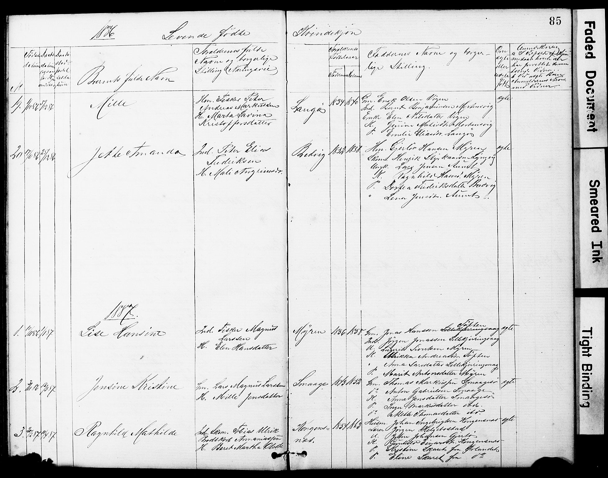 Ministerialprotokoller, klokkerbøker og fødselsregistre - Sør-Trøndelag, SAT/A-1456/634/L0541: Parish register (copy) no. 634C03, 1874-1891, p. 85