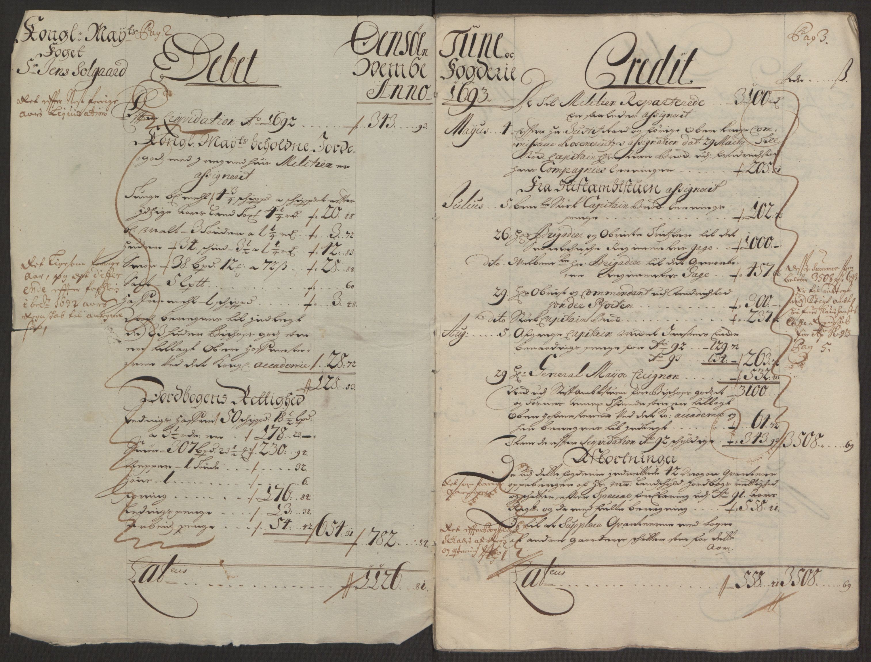 Rentekammeret inntil 1814, Reviderte regnskaper, Fogderegnskap, AV/RA-EA-4092/R03/L0120: Fogderegnskap Onsøy, Tune, Veme og Åbygge fogderi, 1692-1693, p. 231