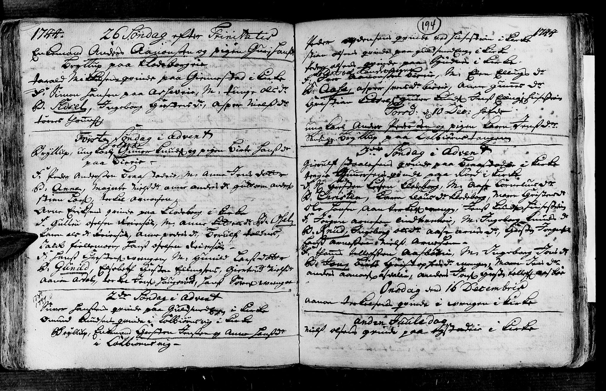 Øyestad sokneprestkontor, AV/SAK-1111-0049/F/Fa/L0004: Parish register (official) no. A 4, 1730-1750, p. 194