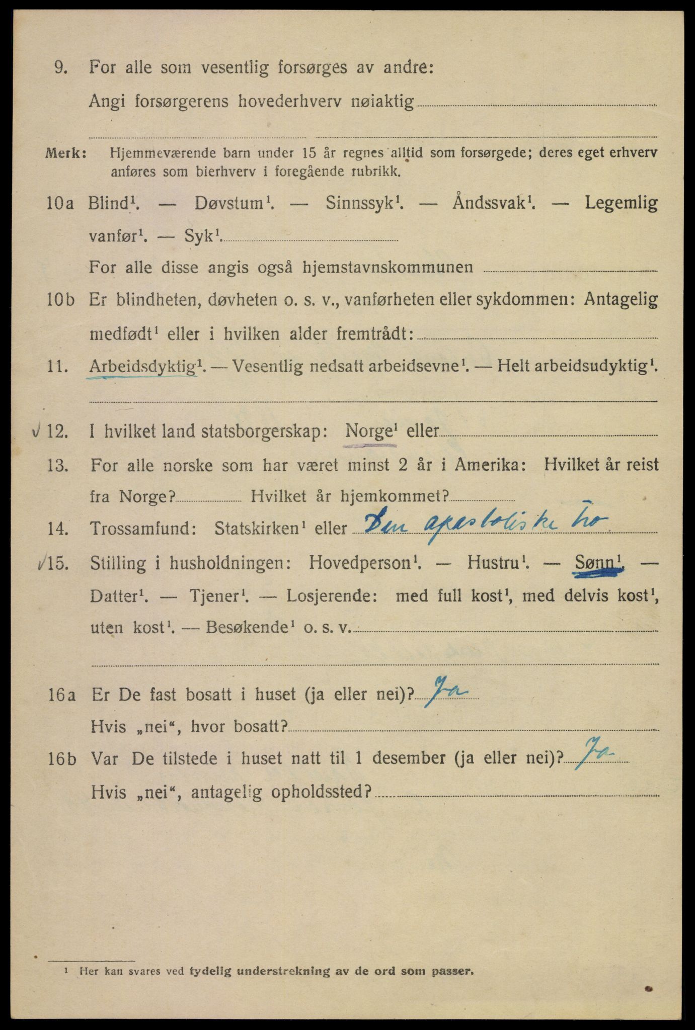 SAO, 1920 census for Kristiania, 1920, p. 186158